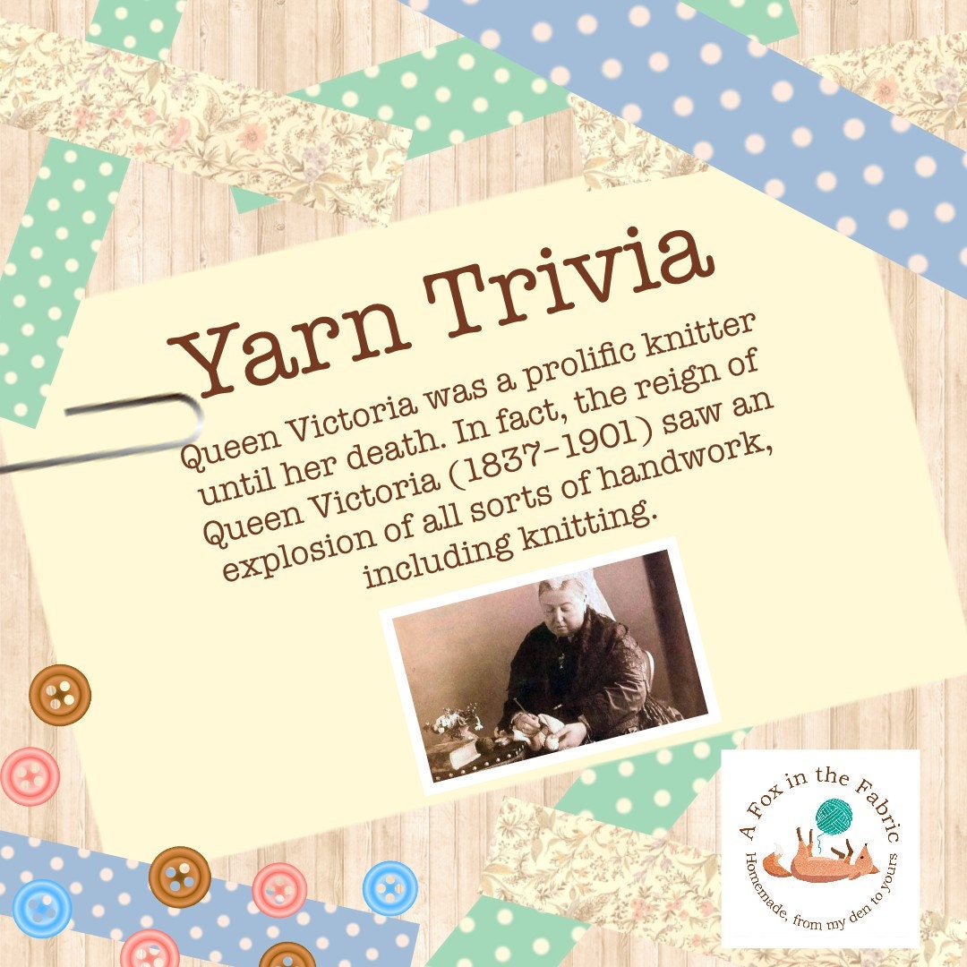 Fun Facts and Trivia about Yarn and Fiber, Queen Victoria Knitting
