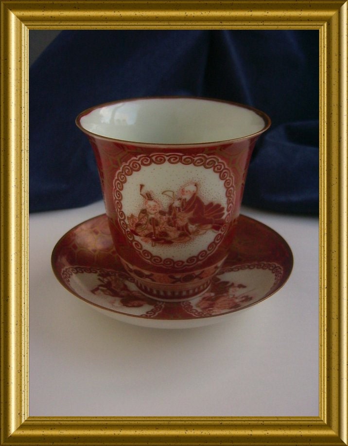 Japanese Hirado porcelain cup and saucer
