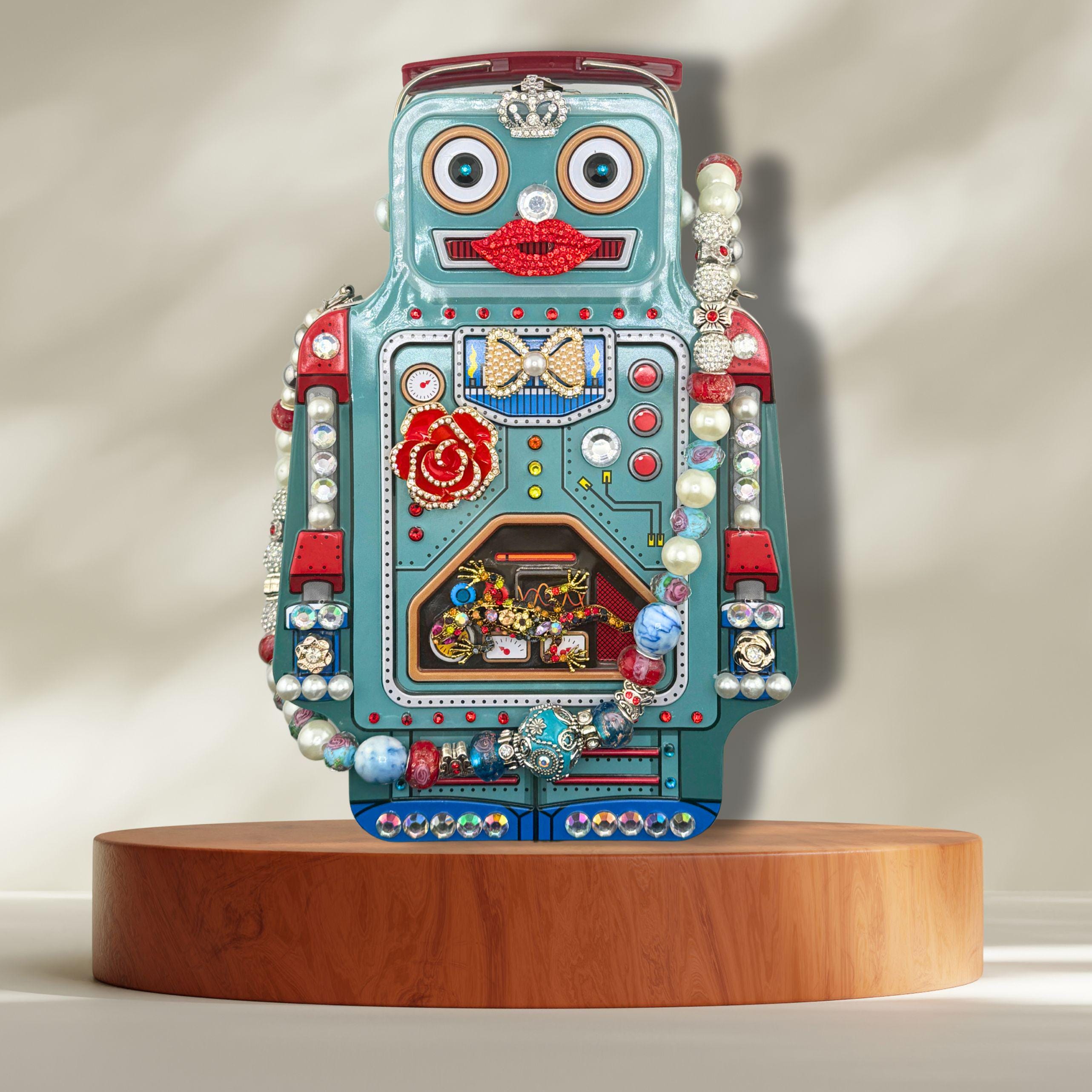 Kitschy robot purse