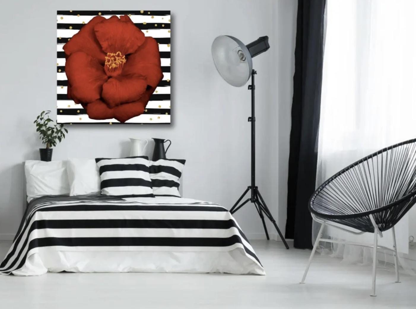 Bold Art piece for a Bold bedroom