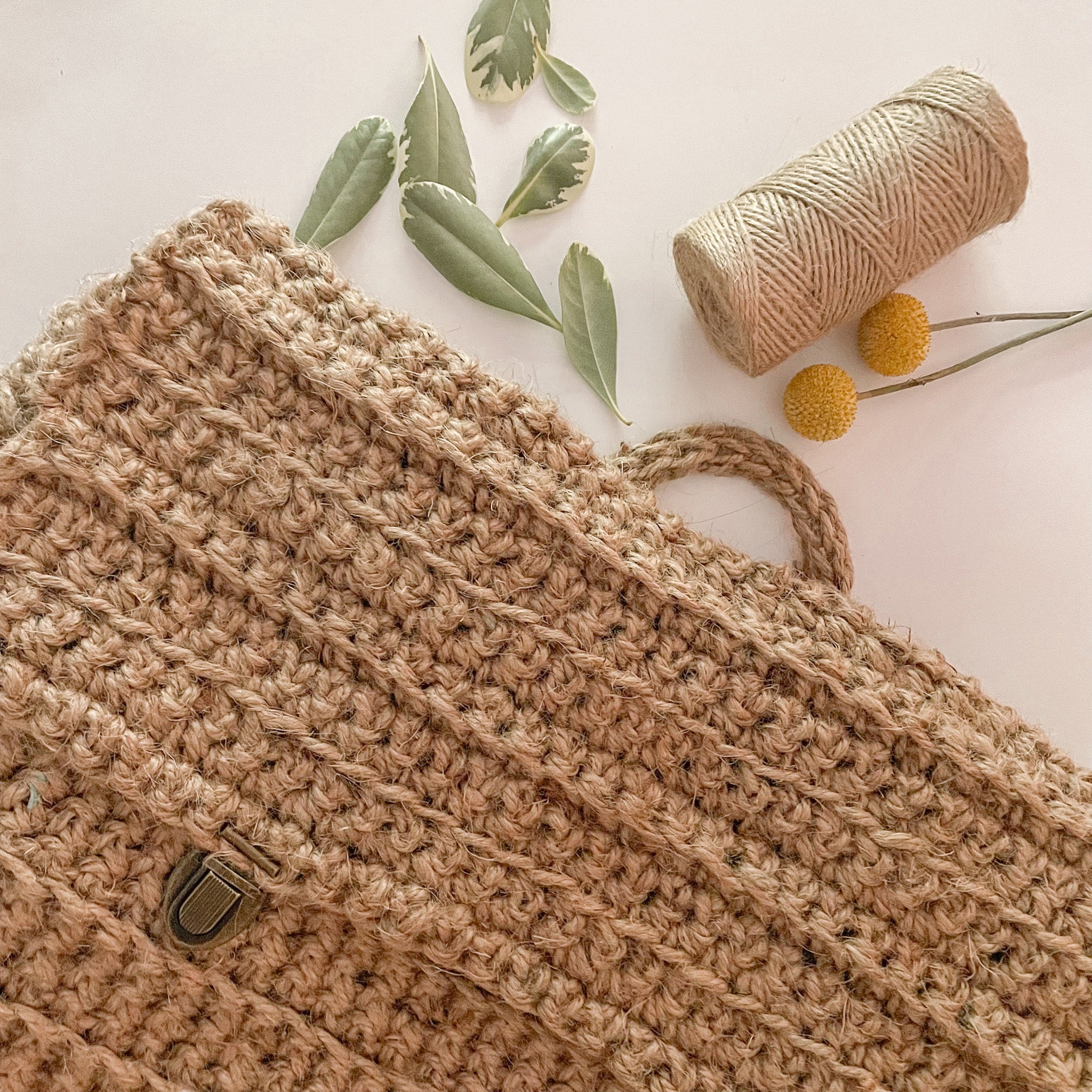 Natural Colored Crochet Backpack