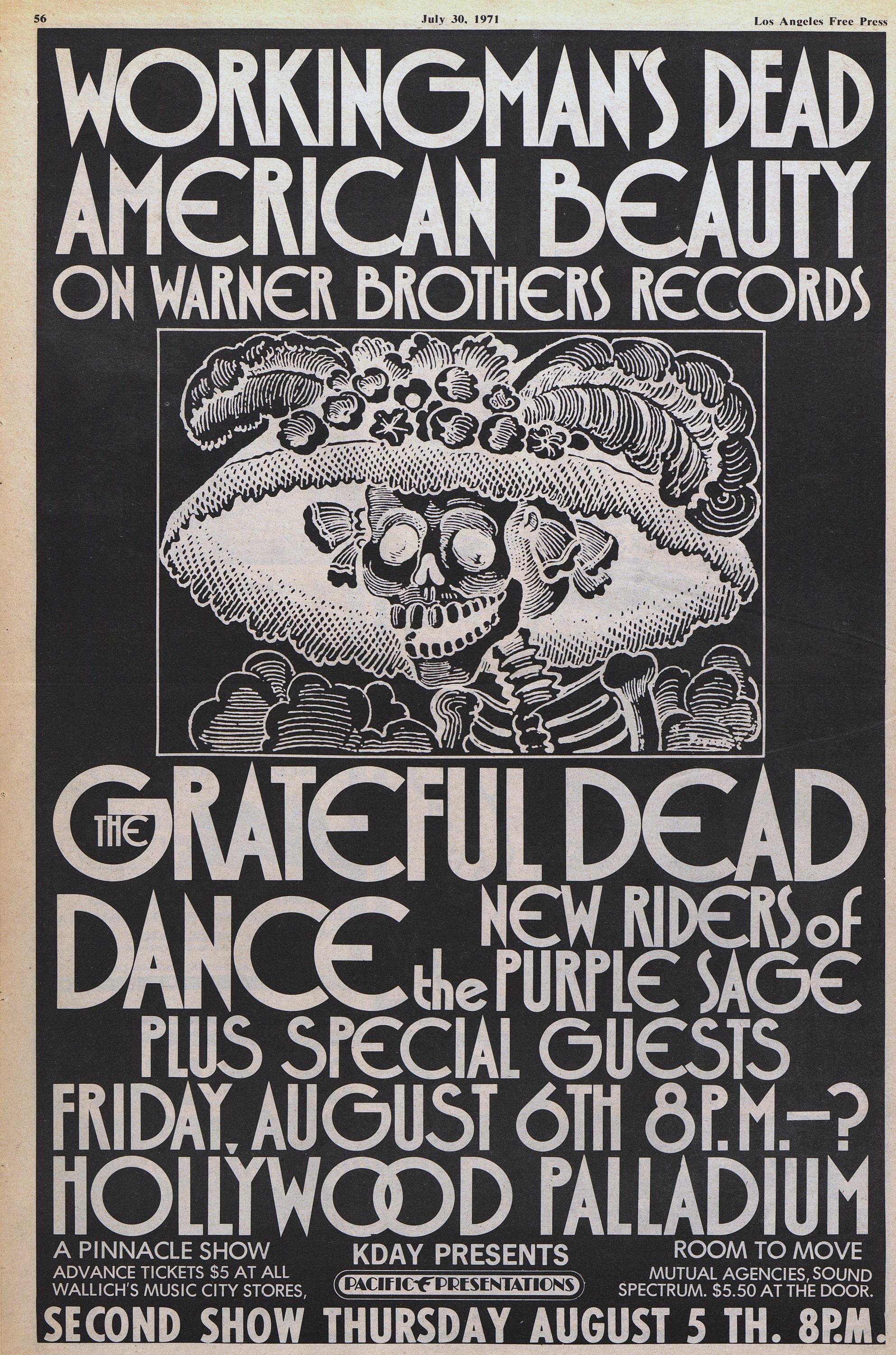 Musicians Jerry Garcia - electric guitar (lead), vocals Bob Weir - electric guitar (rhythm), vocals Phil Lesh - electric bass, vocals Ron McKernan - organ, vocals Bill Kreutzmann - drums, perc Garcia also appeared with the New Riders of the Purple Sage at this show Set 1: Bertha , Me And My Uncle , Mr. Charlie , Sugaree , El Paso , Cryptical Envelopment > Drums > The Other One > Wharf Rat , Me And Bobby McGee , Casey Jones  Set 2: Truckin , Loser , Big Boss Man [1] , Sugar Magnolia , Bird Song , Big Railroad Blues [1] , Good Lovin [1] , Not Fade Away > Goin Down The Road Feelin Bad > Not Fade Away  Encore: Johnny B. Goode [1] This song is present on SHNID 137288