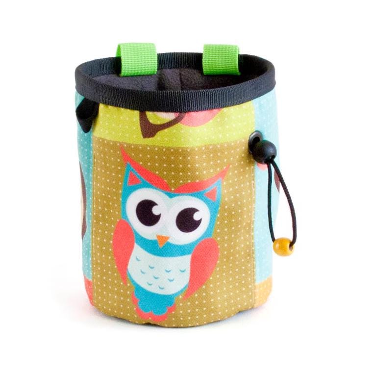 Handmade Nadamlada chalk bag for rock climbing, bouldering, and indoor climbing