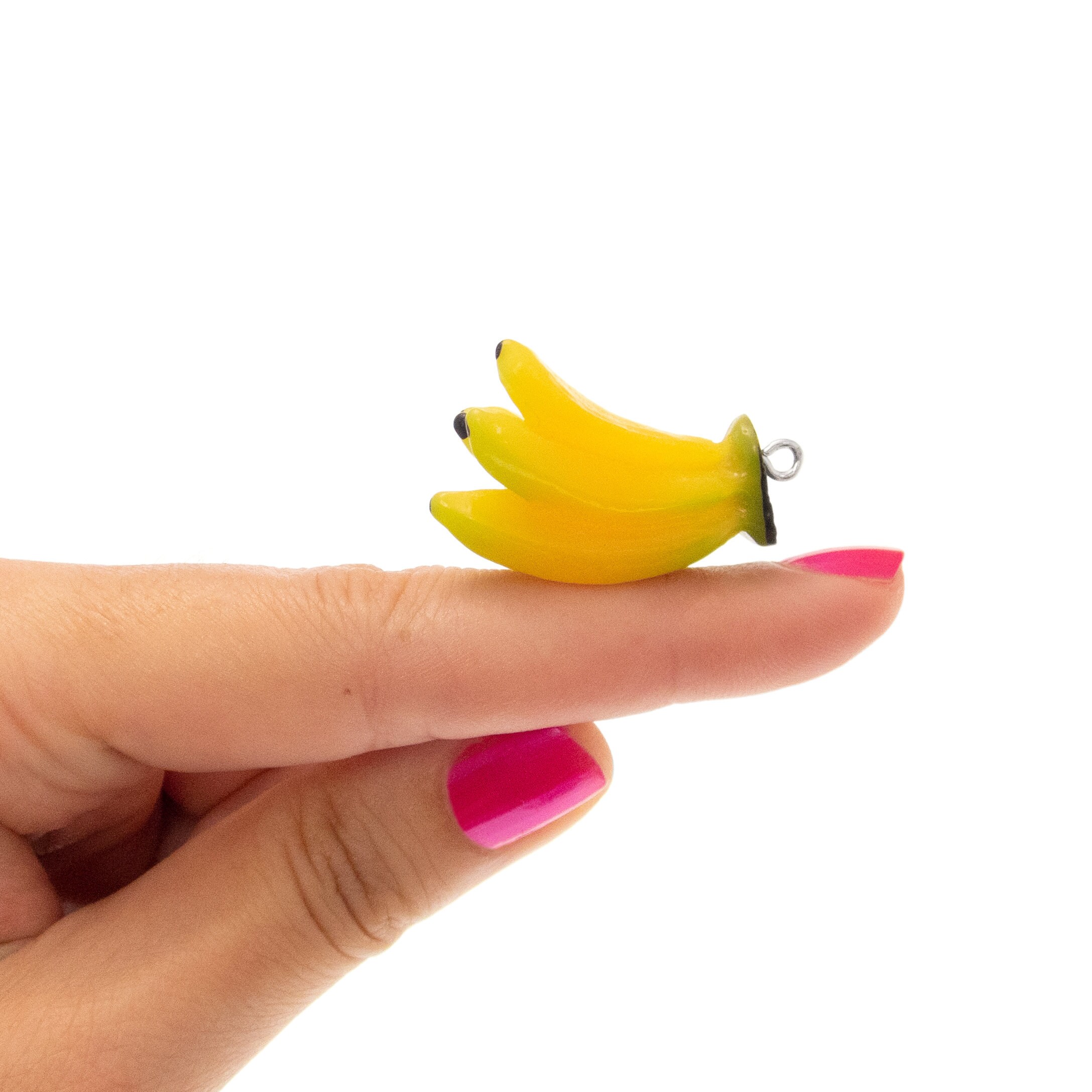 Banana Fruit Earrings Yellow. Cute Novelty Dangle Earrings