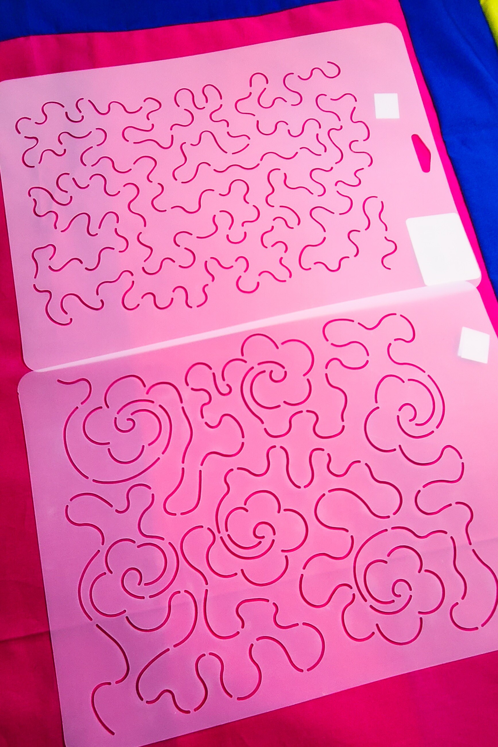 two letter size stencils