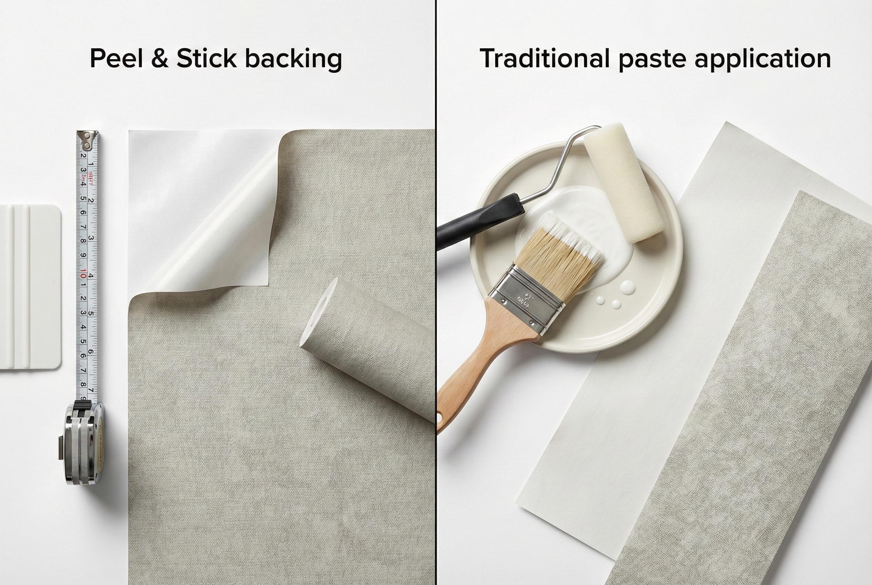 Peel and stick vs traditional wallpaper comparison
