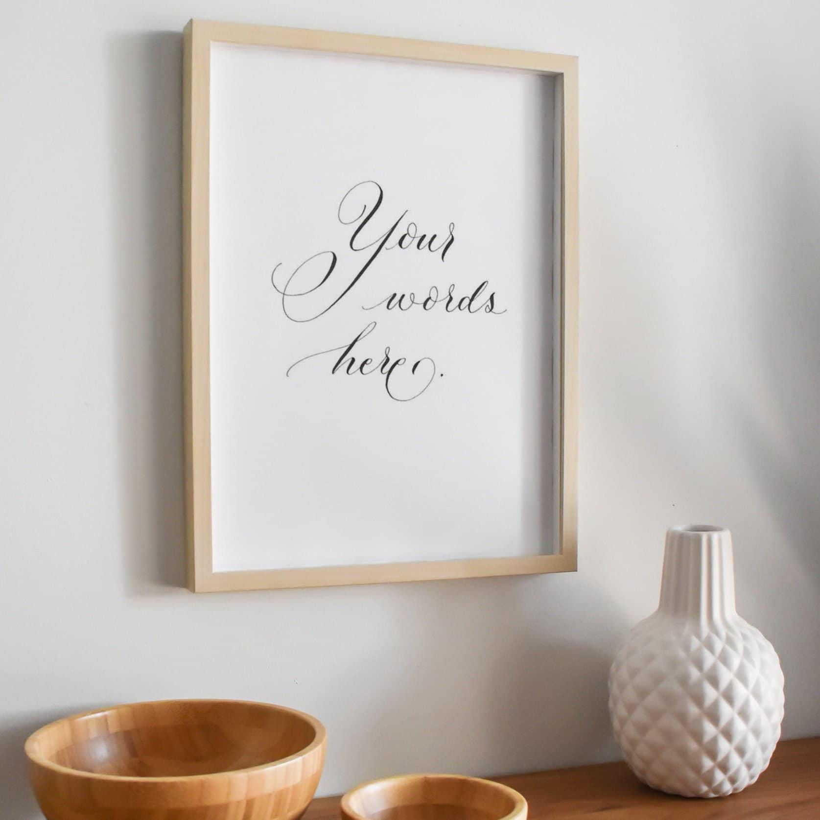 Custom calligraphy gift your words handwritten by a UK calligrapher