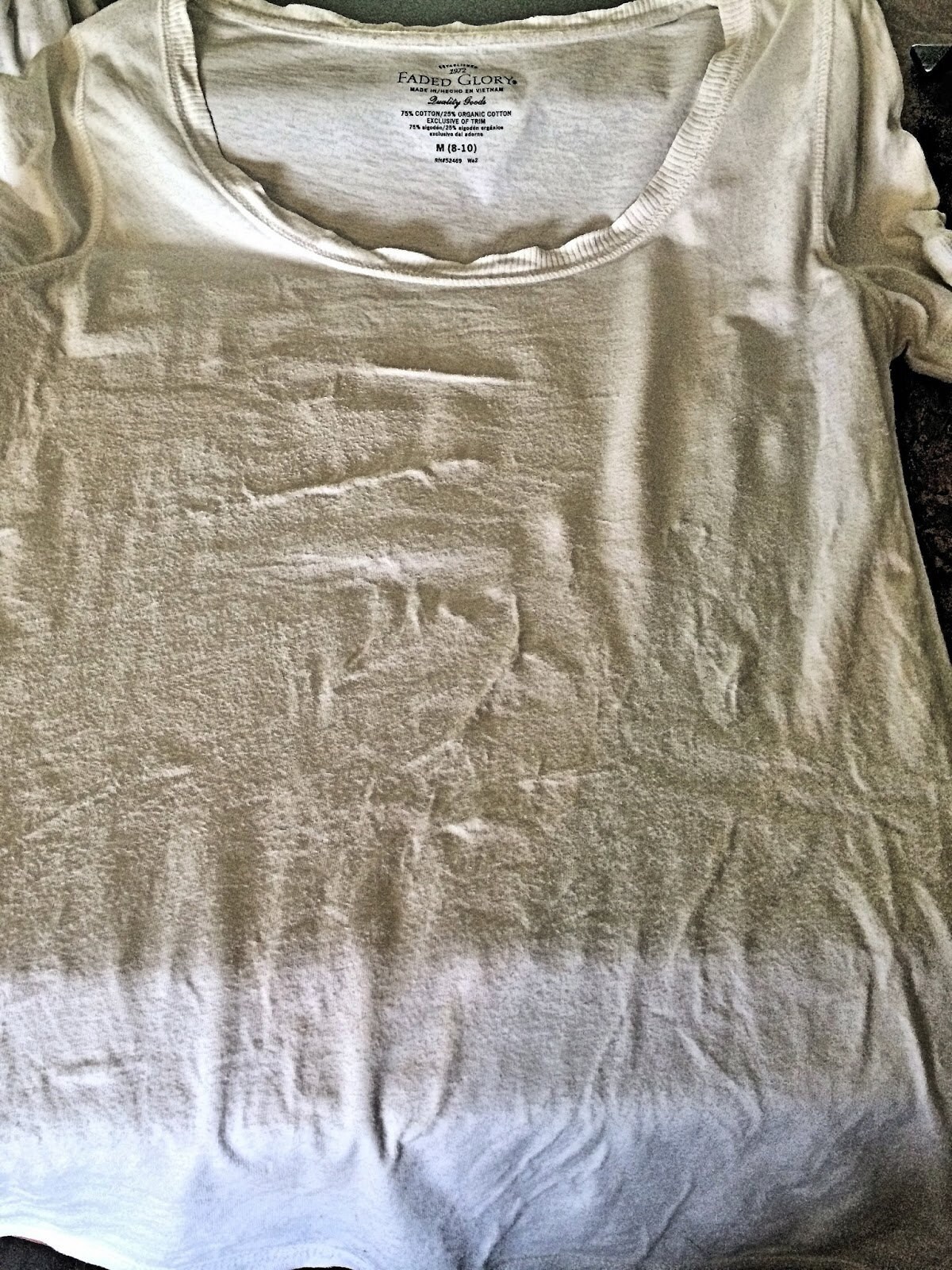 Plain white shirt ready to be tie-dyed
