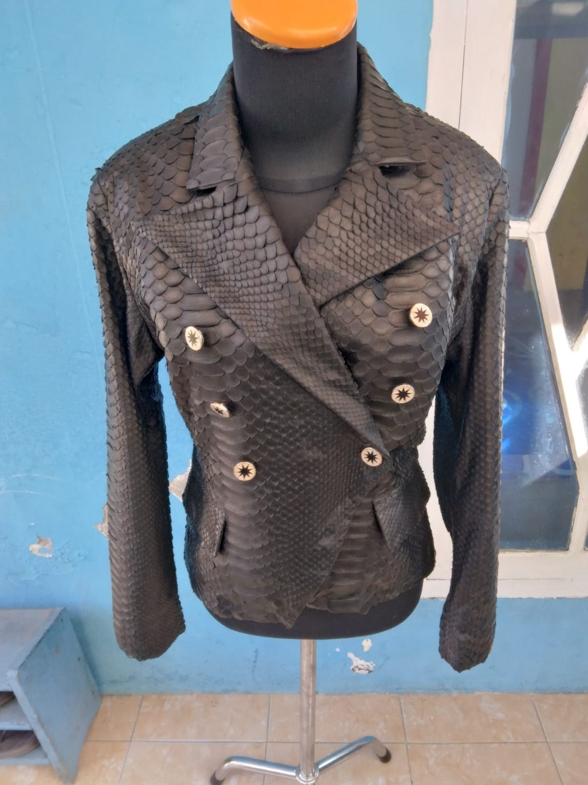 snakeskin blazer