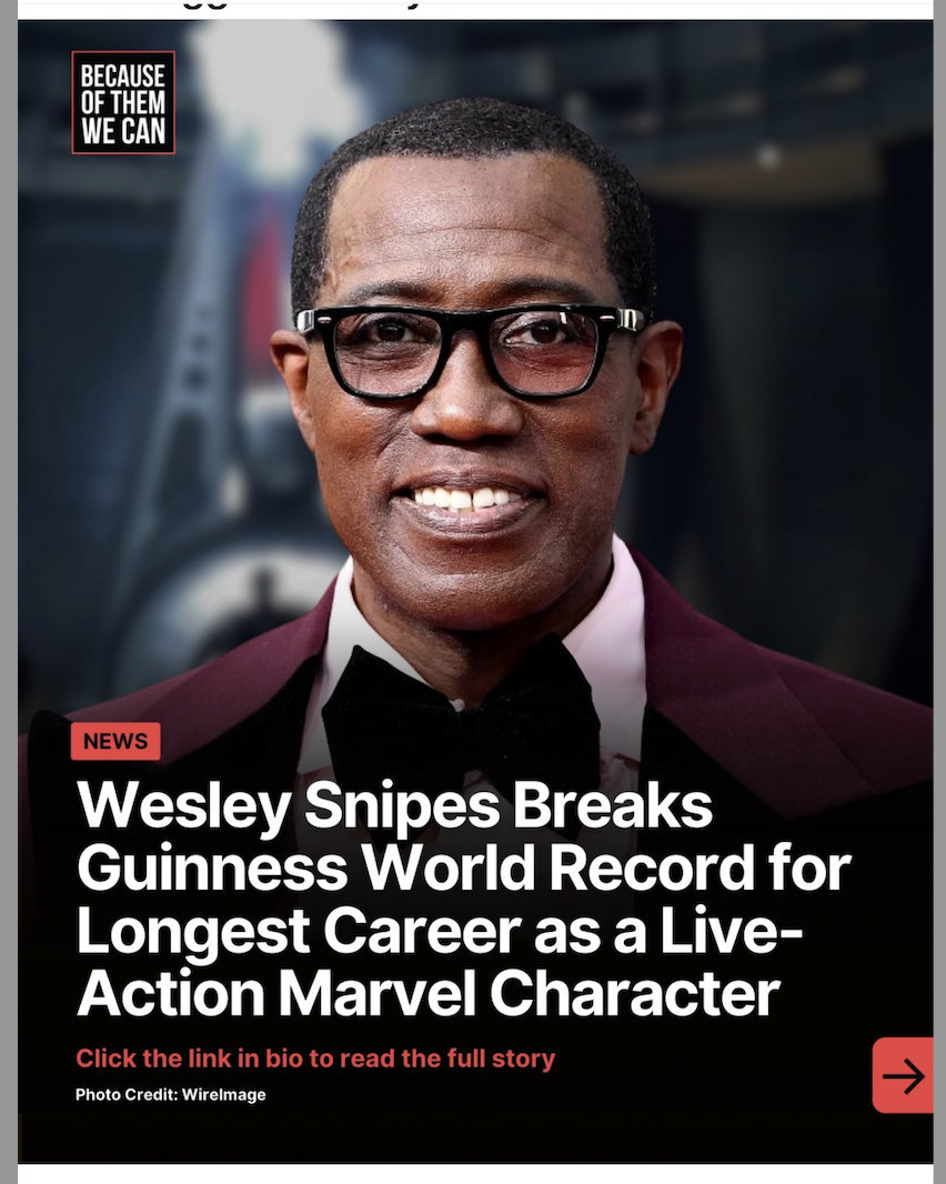 Congrats! Westley Snipes