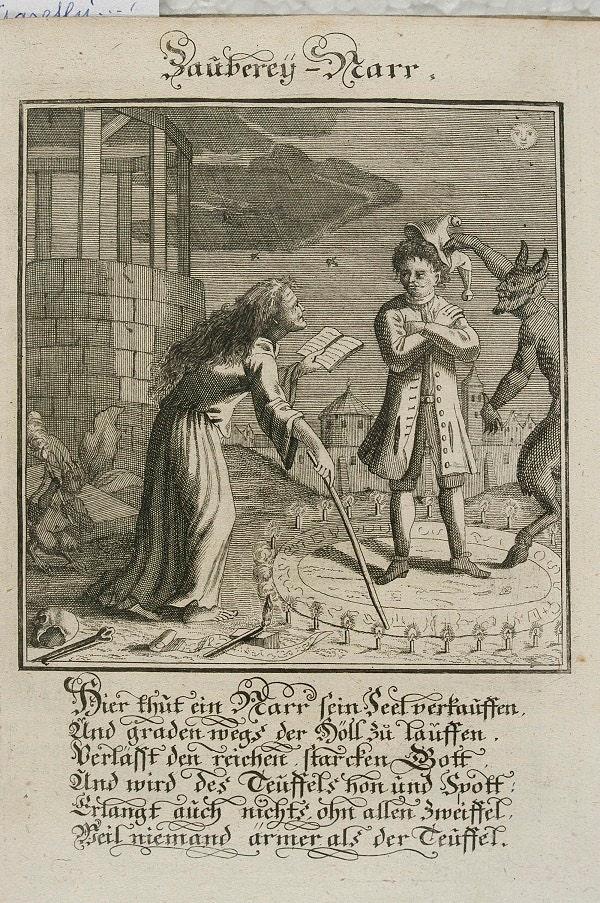magical ritual - an eighteenth-century engraving