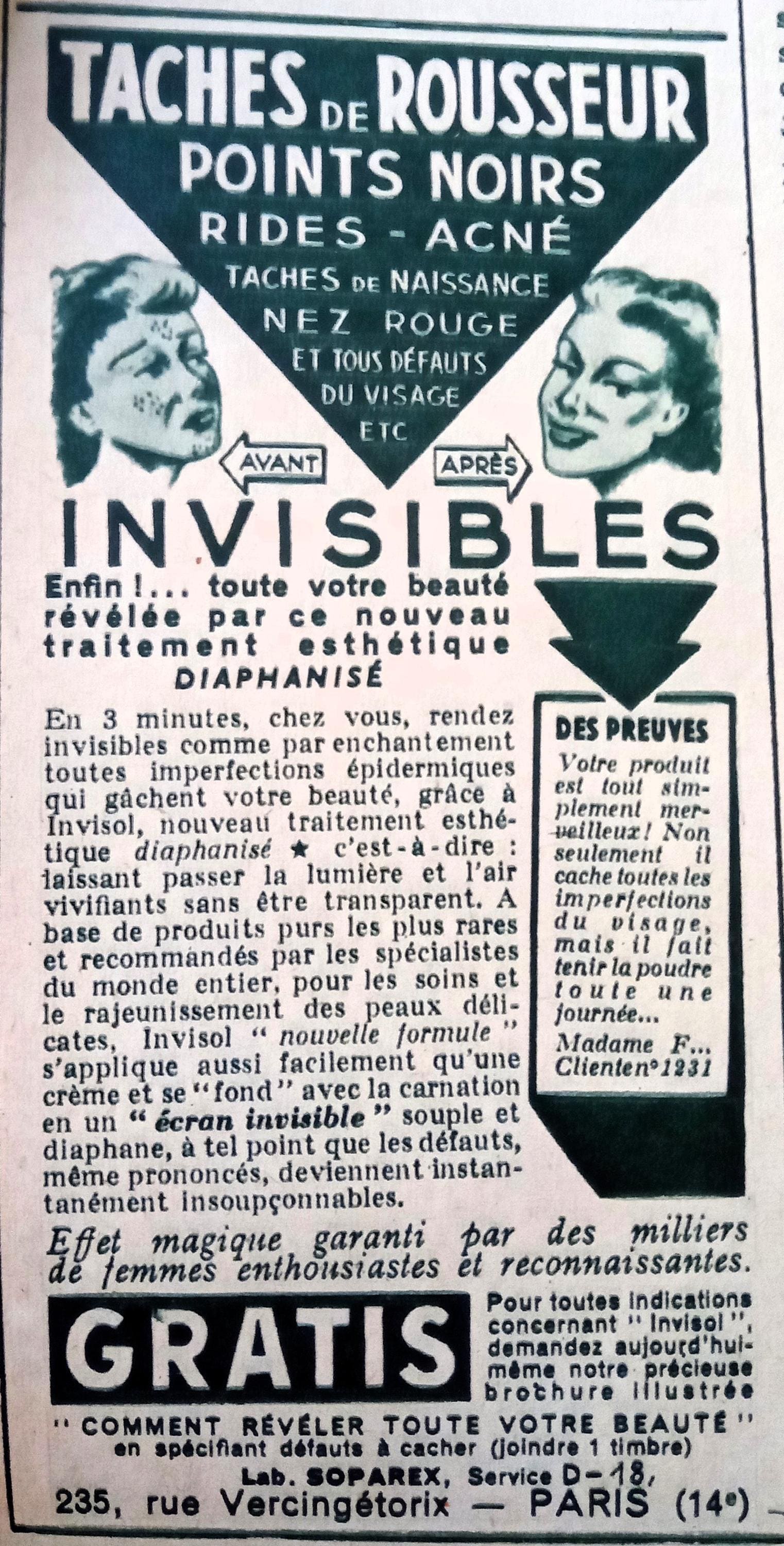 publicite-traitement-esthetique-visage-annees-50