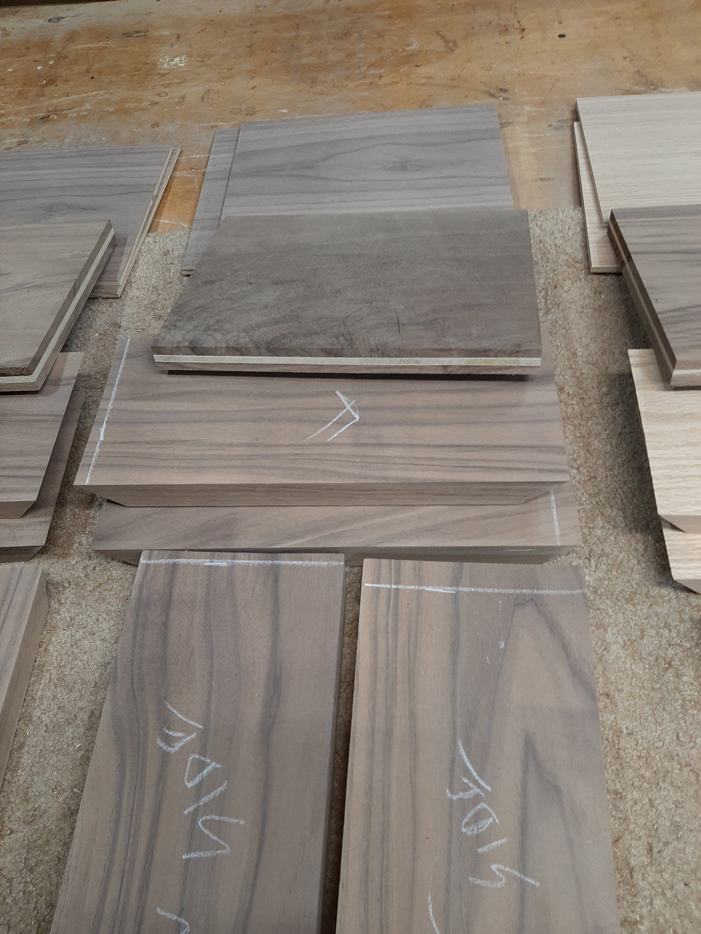 All Black Walnut Locking Box parts
