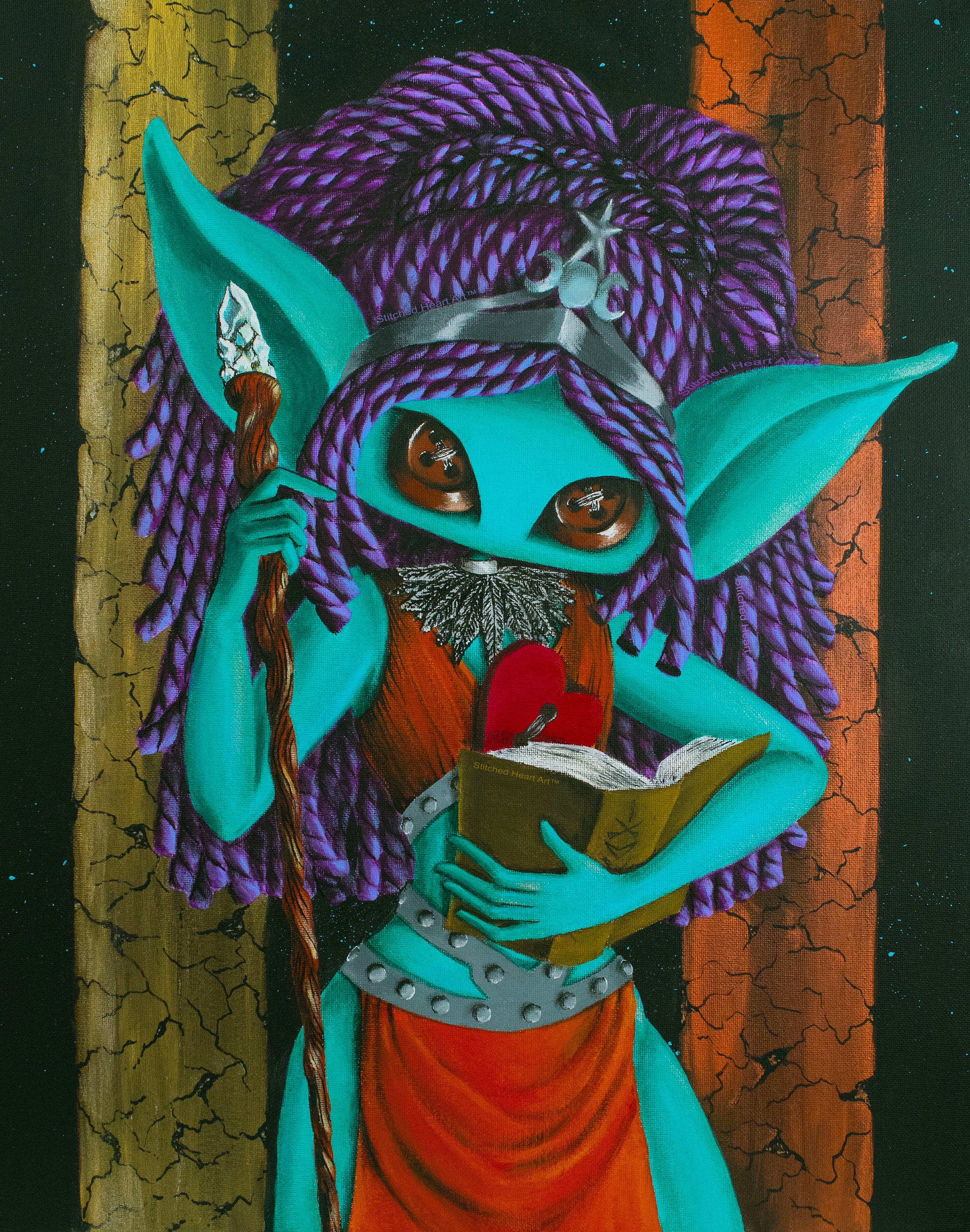 The High Priestess - MuseArt Stitched Heart Art