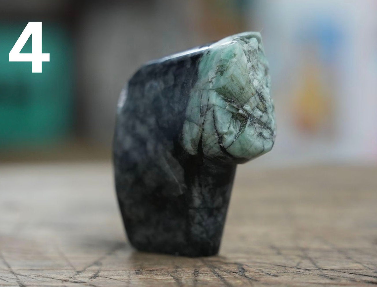 Emerald Palm Sized Meditation Stone