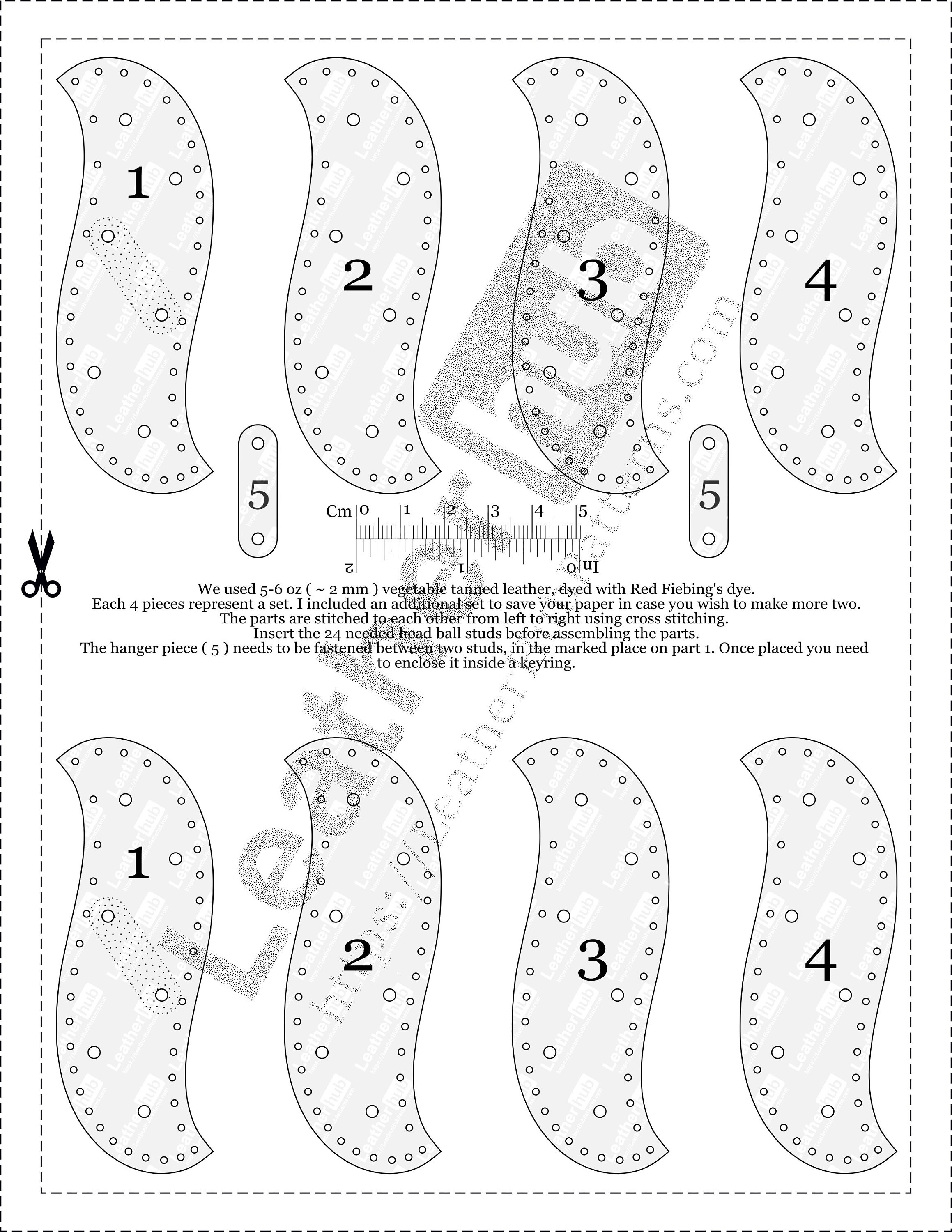 Covid keychain pattern