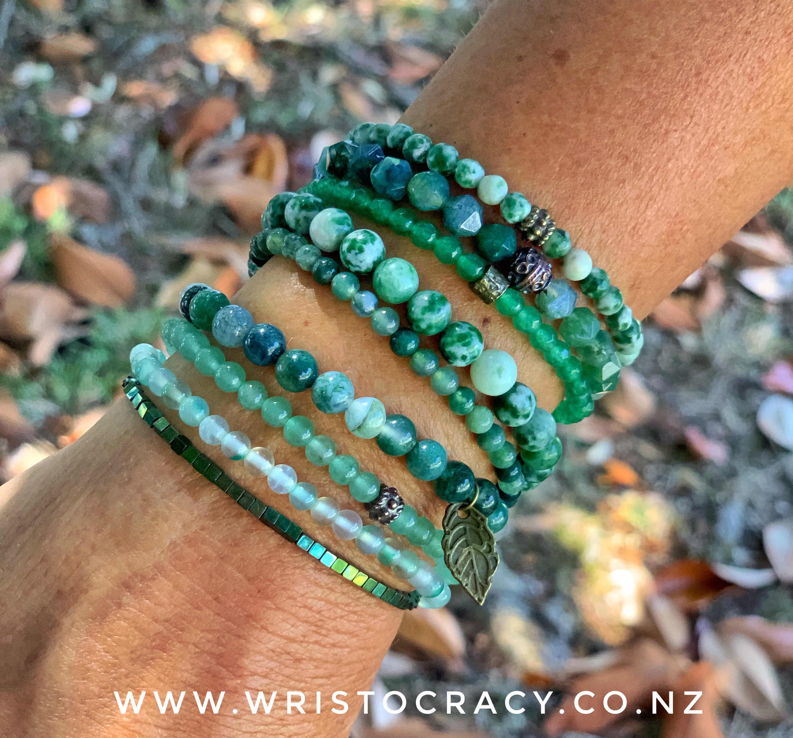 A bold statement in green, these two gorgeous bracelet stacks represent luck, protection, strength, harmony and all things natural and beautiful. Today, we’ve combined Tree 🌳 and Moss Agates with other some other Green Agates, Hematine, Green Aventurine and Crystal to produce these gorgeous bold green bracelet stacks. 💚🌿 With St Patrick’s Day fast approaching - Wouldn’t they be the ultimate nod to the Irish? ☘️🇮🇪 The more I work with these two sets the more I realise just how versatile they are. I will share more about that later in the week. For now, a little more information on two of the stars ⭐️ ⭐️ of these bracelets sets... Moss and Tree Agates. Associated with the Heart Chakra, Moss Agate has been said to be most useful to those who are experiencing difficulty in life. It helps by opening a connection with nature and reminding them that the world 🌎 itself is a living creature, providing the balance for us to be our authentic self. Tree Agate is said to calm the nerves. Its vibrant green is said to link the wearer to nature, abundance and good luck. The combination of the two not only makes a beautiful statement visually but also beyond the physical realm. Agate is said to enhance mental function both intellect and creativity by improving concentration, perception and analytical abilities. It can promote self-acceptance and confidence, overcoming negativity and bitterness of the heart, by healing anger, fostering love, and lending the courage to start over. Two sets here but also a variety of singles to add texture, dimension and individuality to your wrist ... Available online soon (I’m trying ... I promise) and at any of my events. Message me if you can’t wait and for it to go live online!