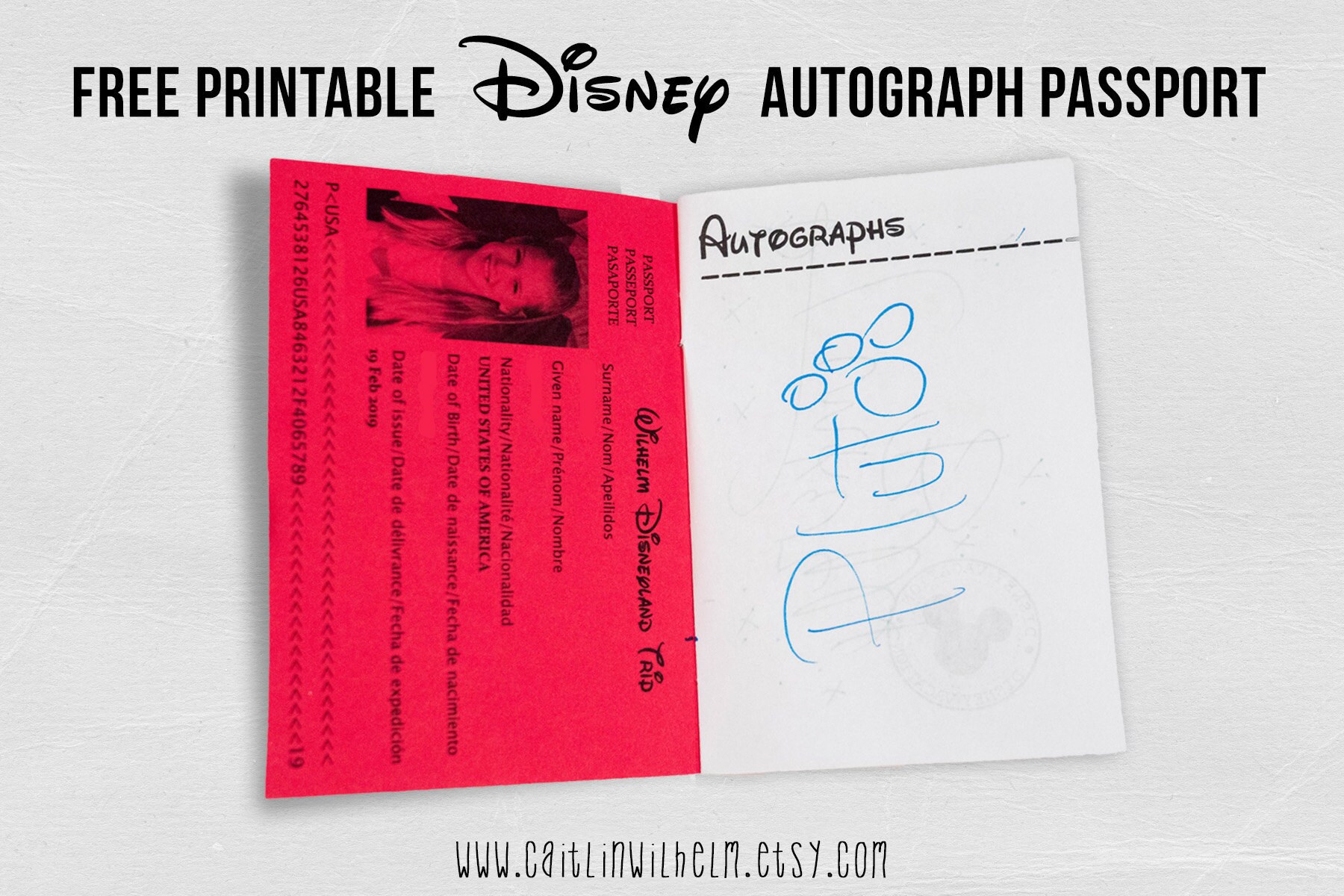 Finished Disney Autograph Passport
