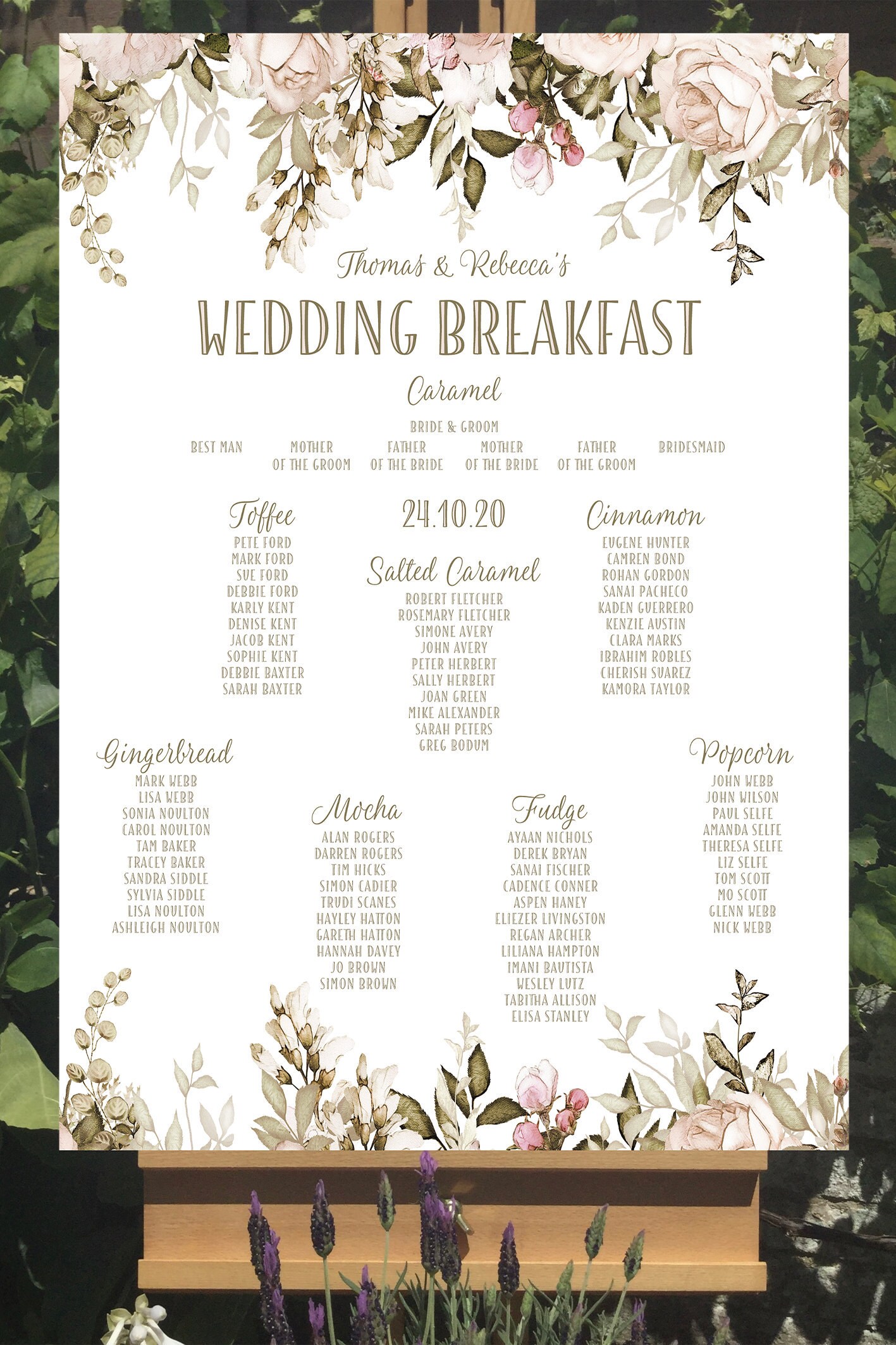 inkipinki-weddings Table Seating Plan