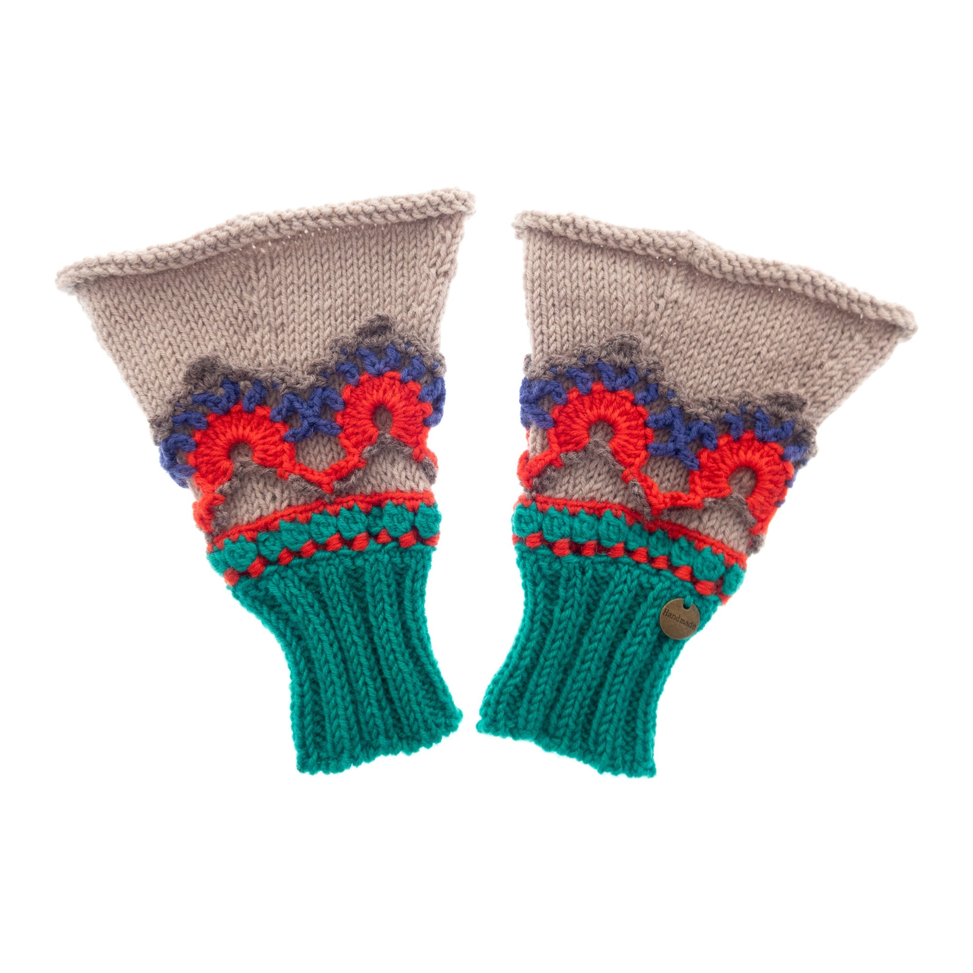 boho fingerless gloves wrist warmers