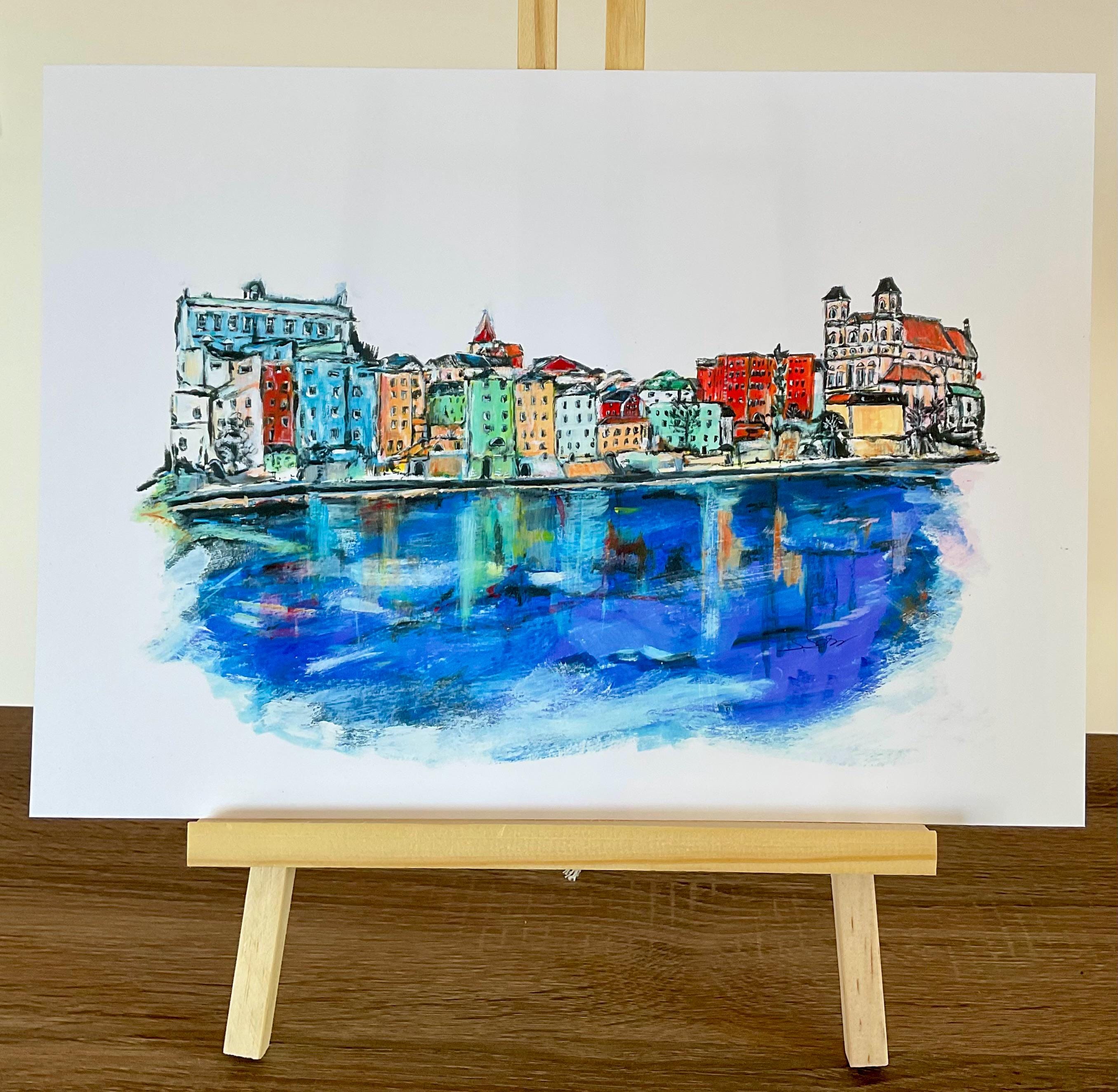 „Passau Liebe“ | Giclée Fine-Art-Print auf Papier - auch als Kunst-Gruß-Postkarte erhältlich