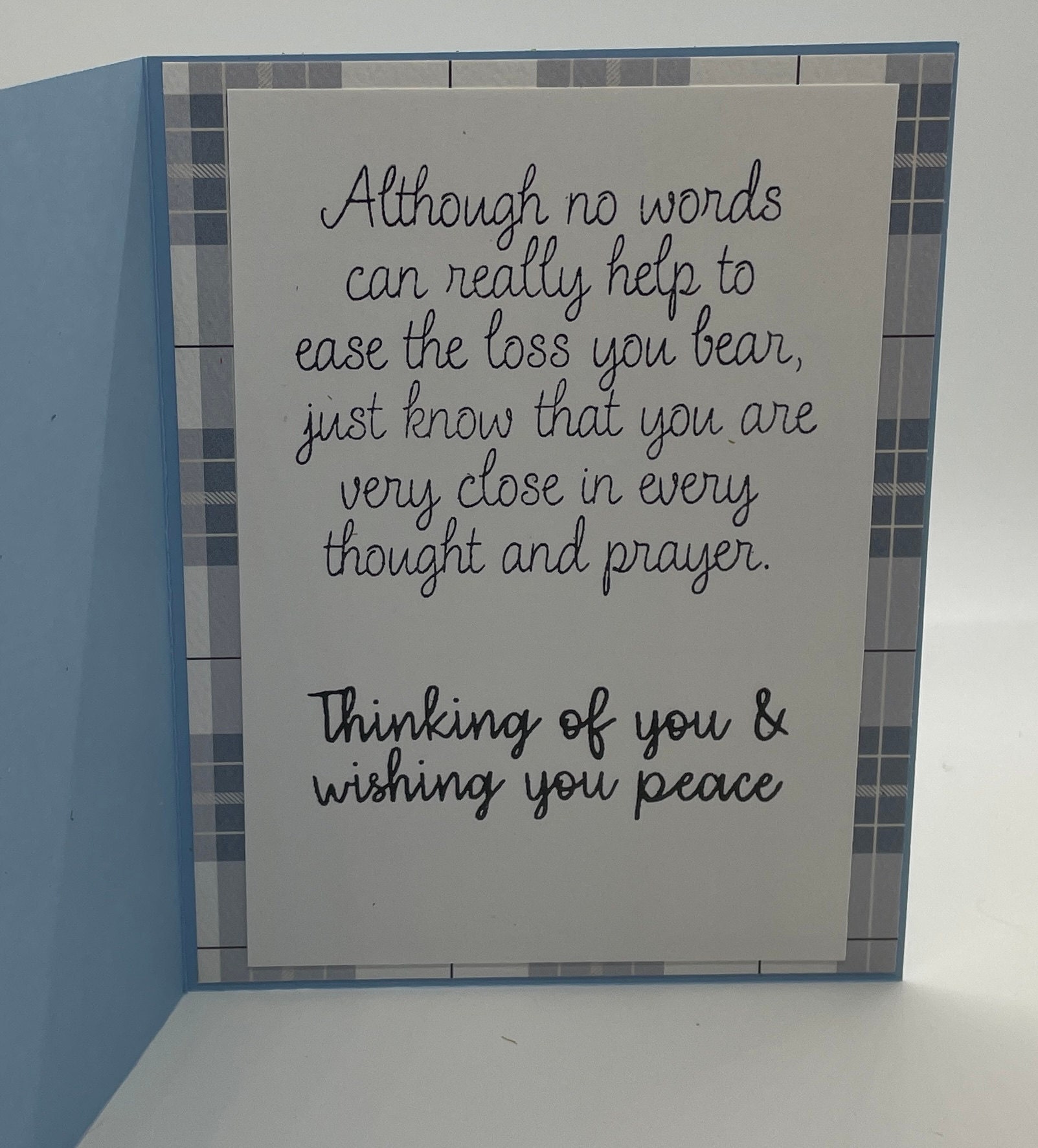 Sentiment Inside Bouquet of Wildflowers Sympathy Card