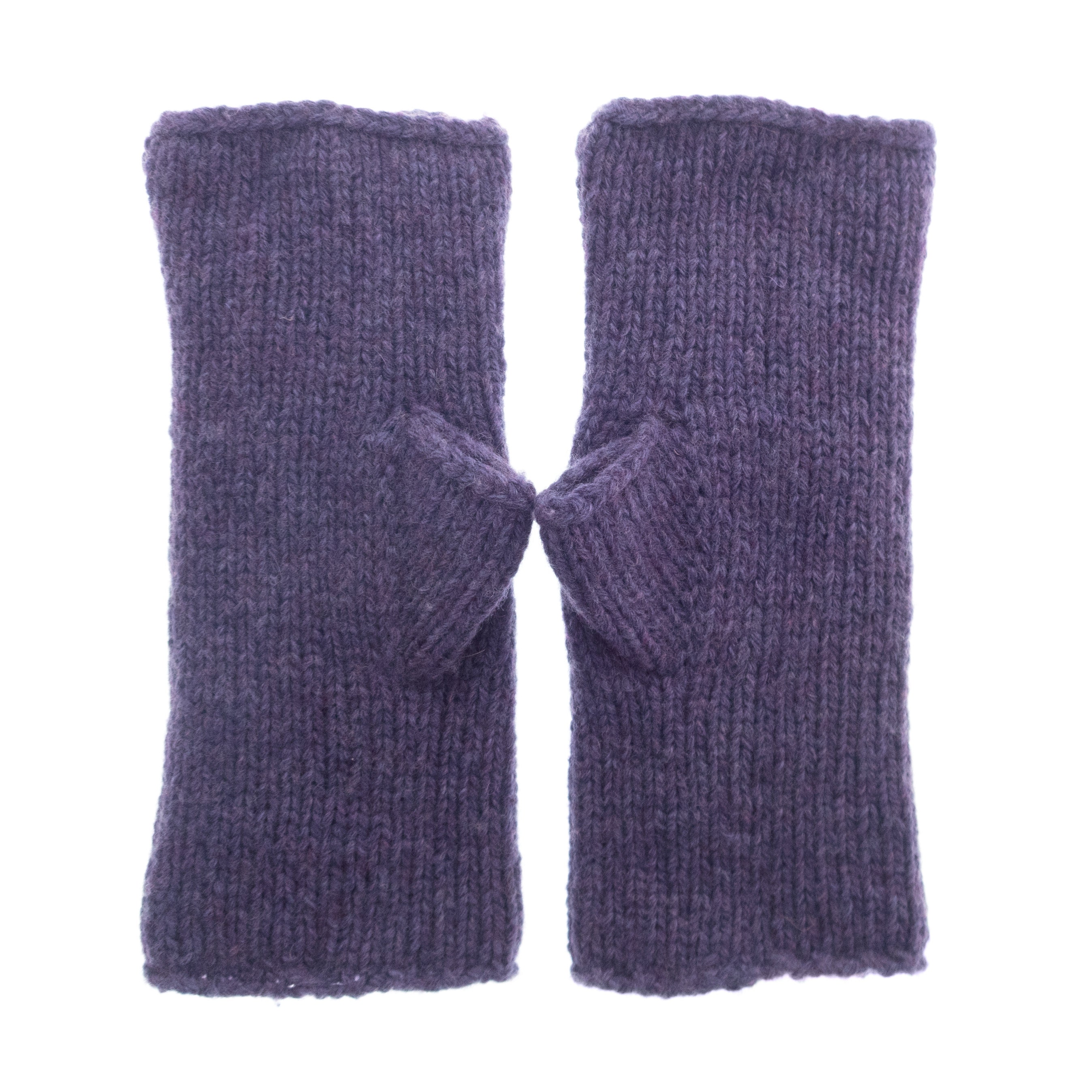 Gloves Love Design, Winter Mittens Fingerless Purple