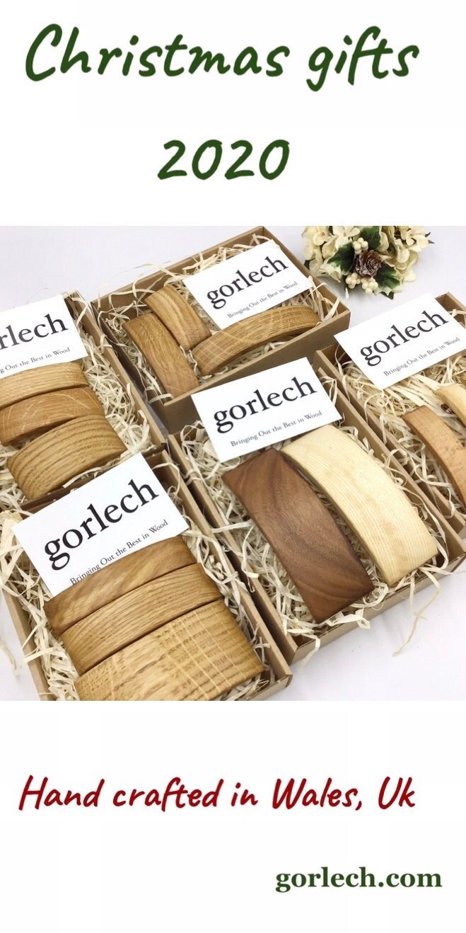 Hair Barrette gift sets from gorlech.com - woodcrafters from West Wales, UK
