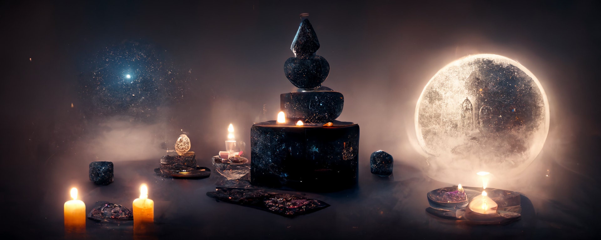 Black Magick ritual in progress