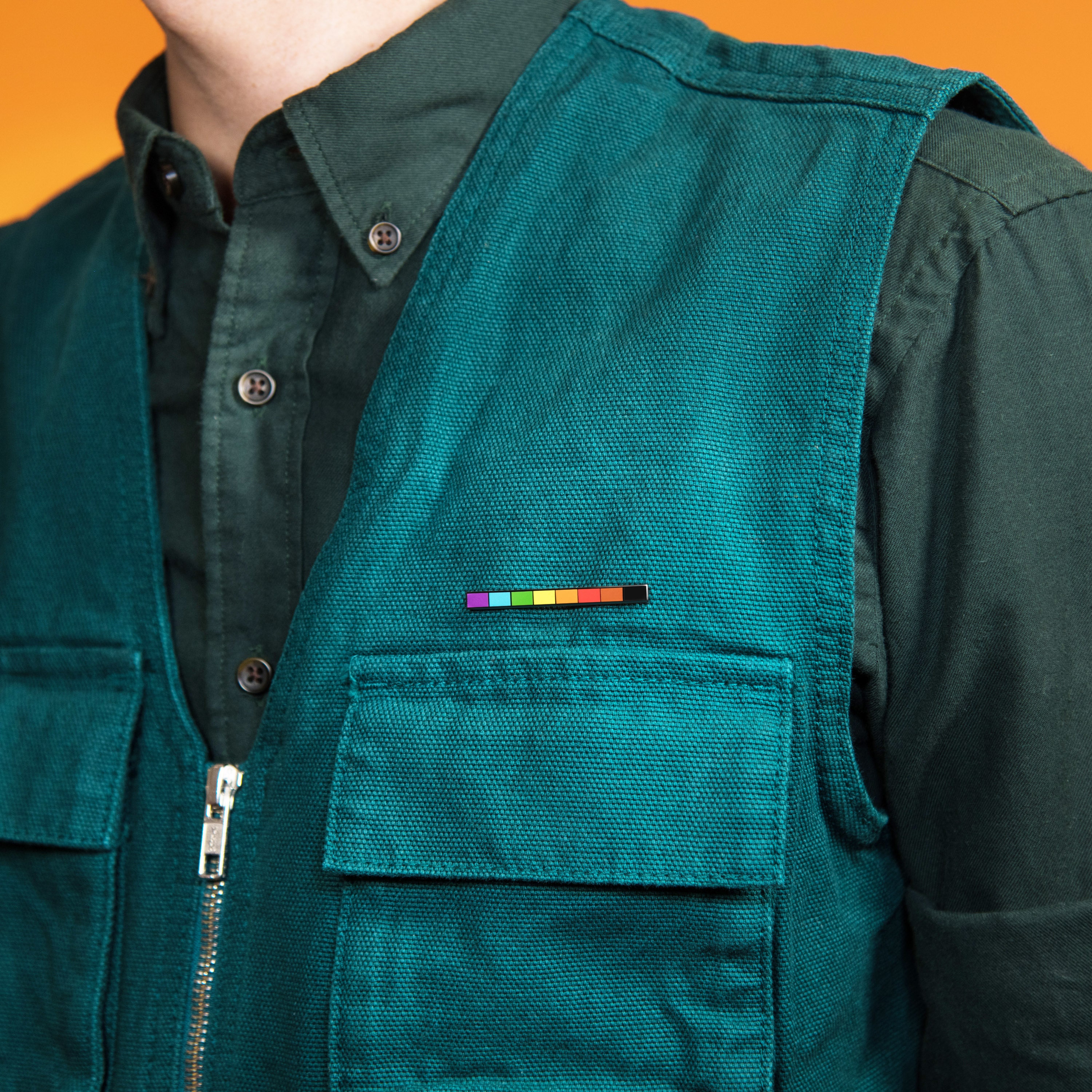 Inclusive LGBT Rainbow Flag Lapel Pin Wedding Suit