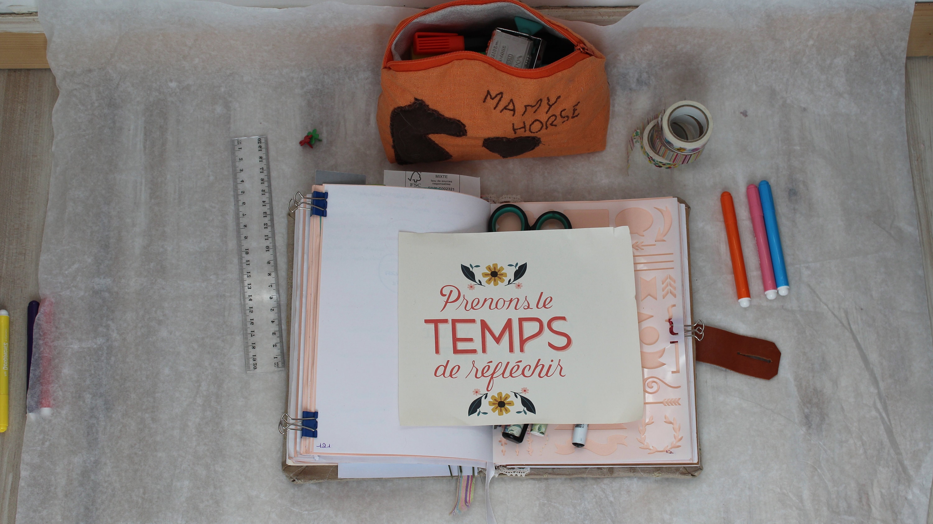 bullet journal - carnet créatif artisanal - notebook - therapy journal - equi wild