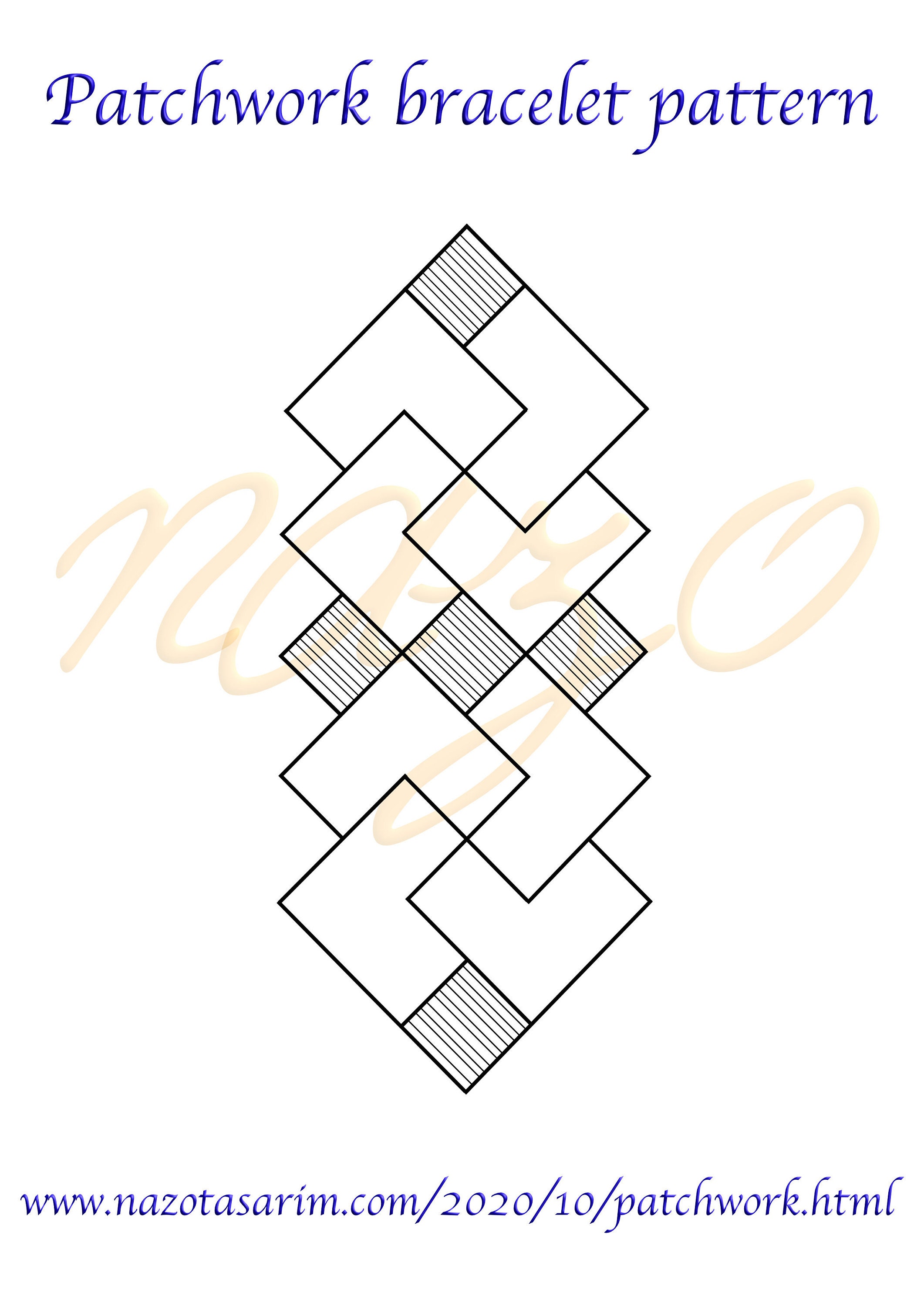 How to make a patchwork bracelet with Nazo