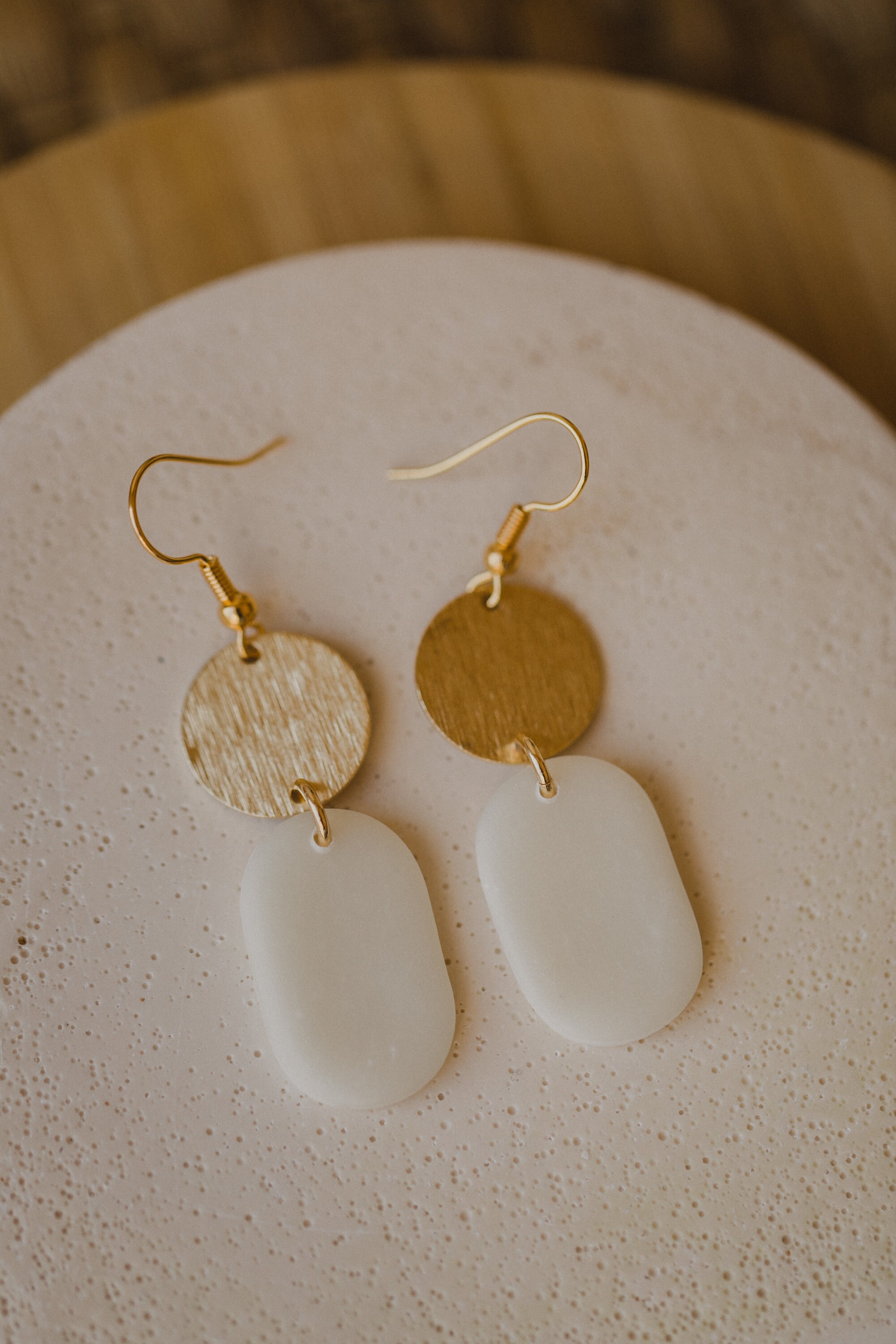 weiße Ohrringe, Brautschmuck, Hochzeitsohrringe