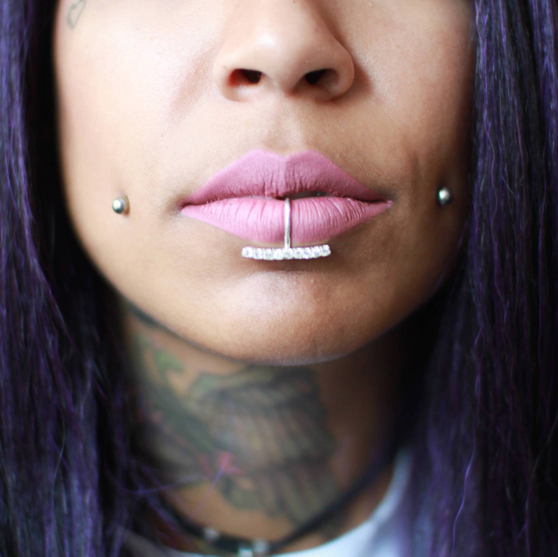 inchoo bijoux diamond fake lip ring