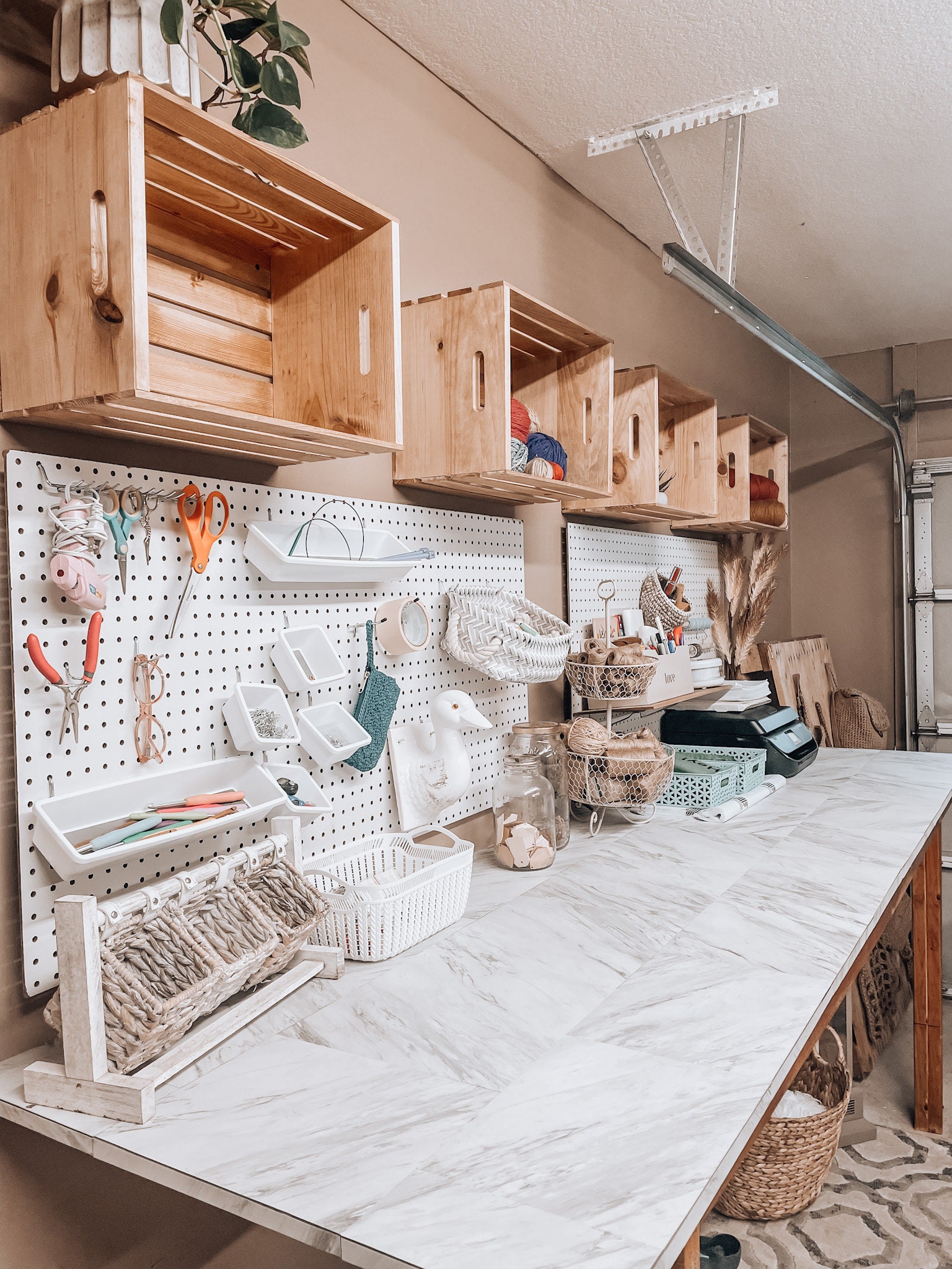 Pegboard storage