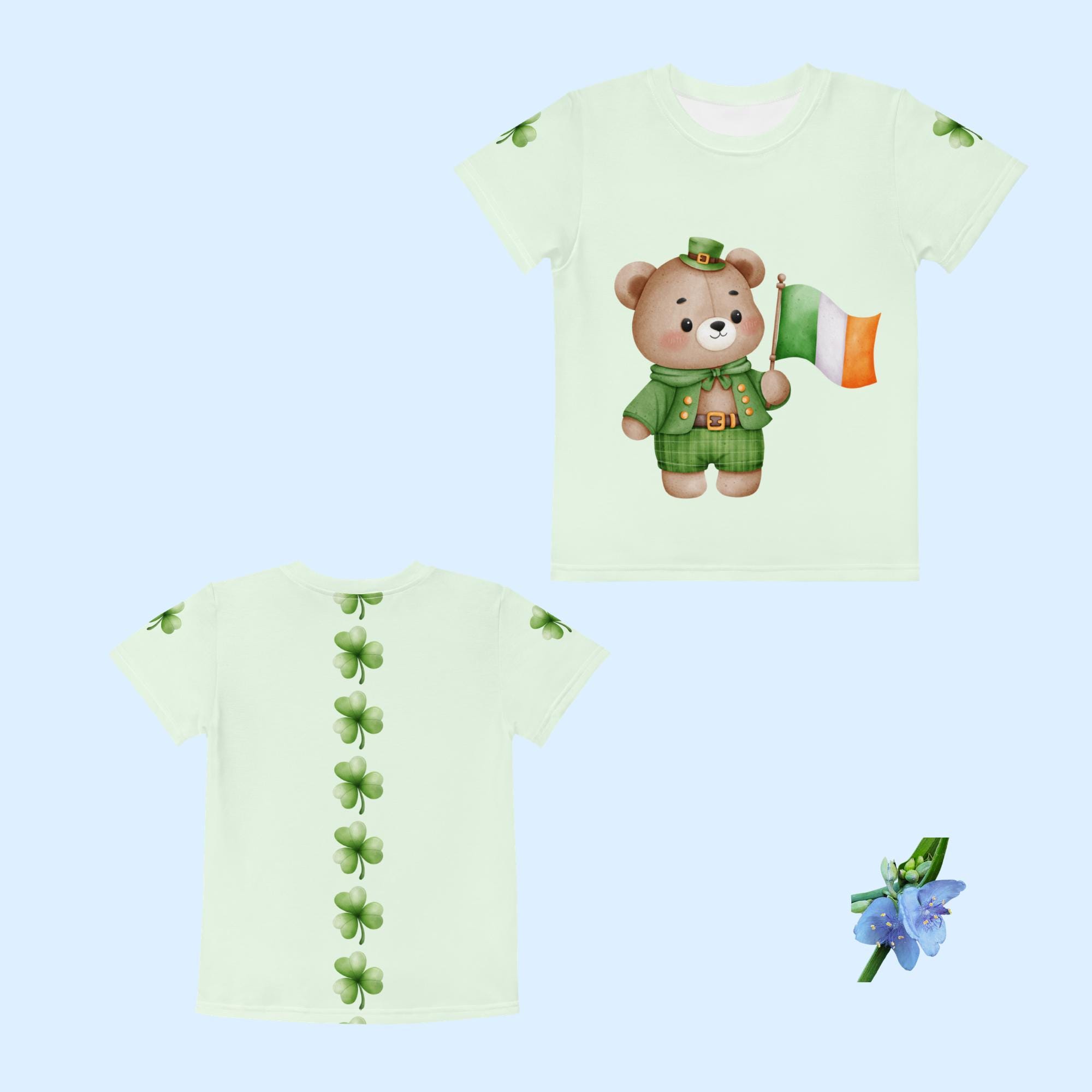 Graphic T Shirt Sizes 2t = 7 - St Patricks Day Bear