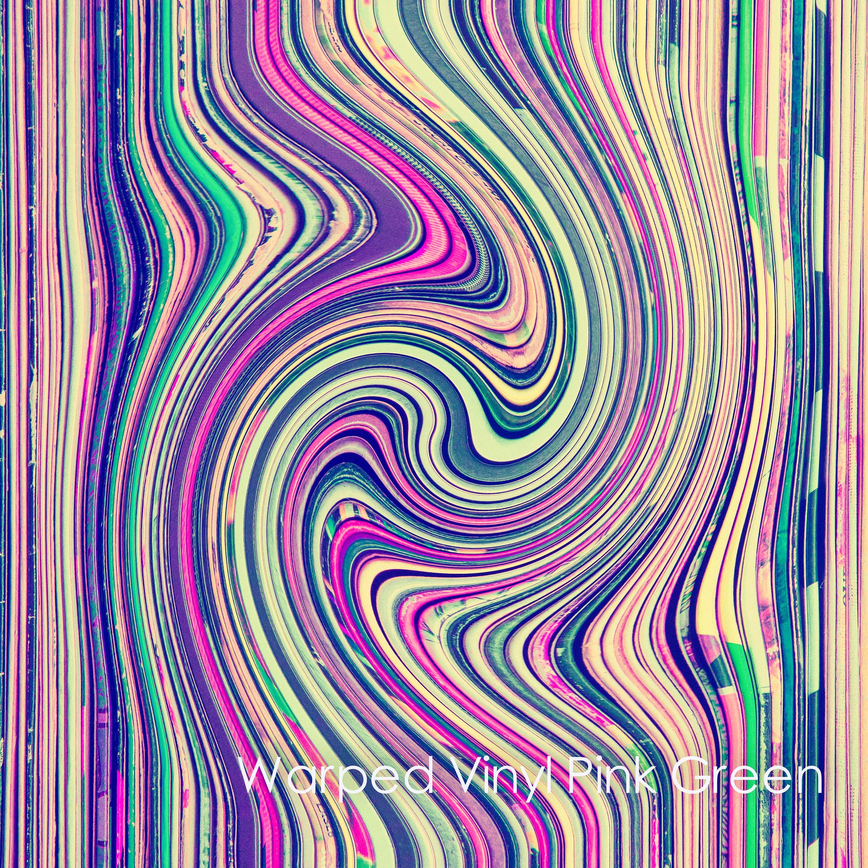 abstract contemporary surreal wall art print for sale on saatchi art by deborah pendell in pink green and yellow- psychedelic 1970s art