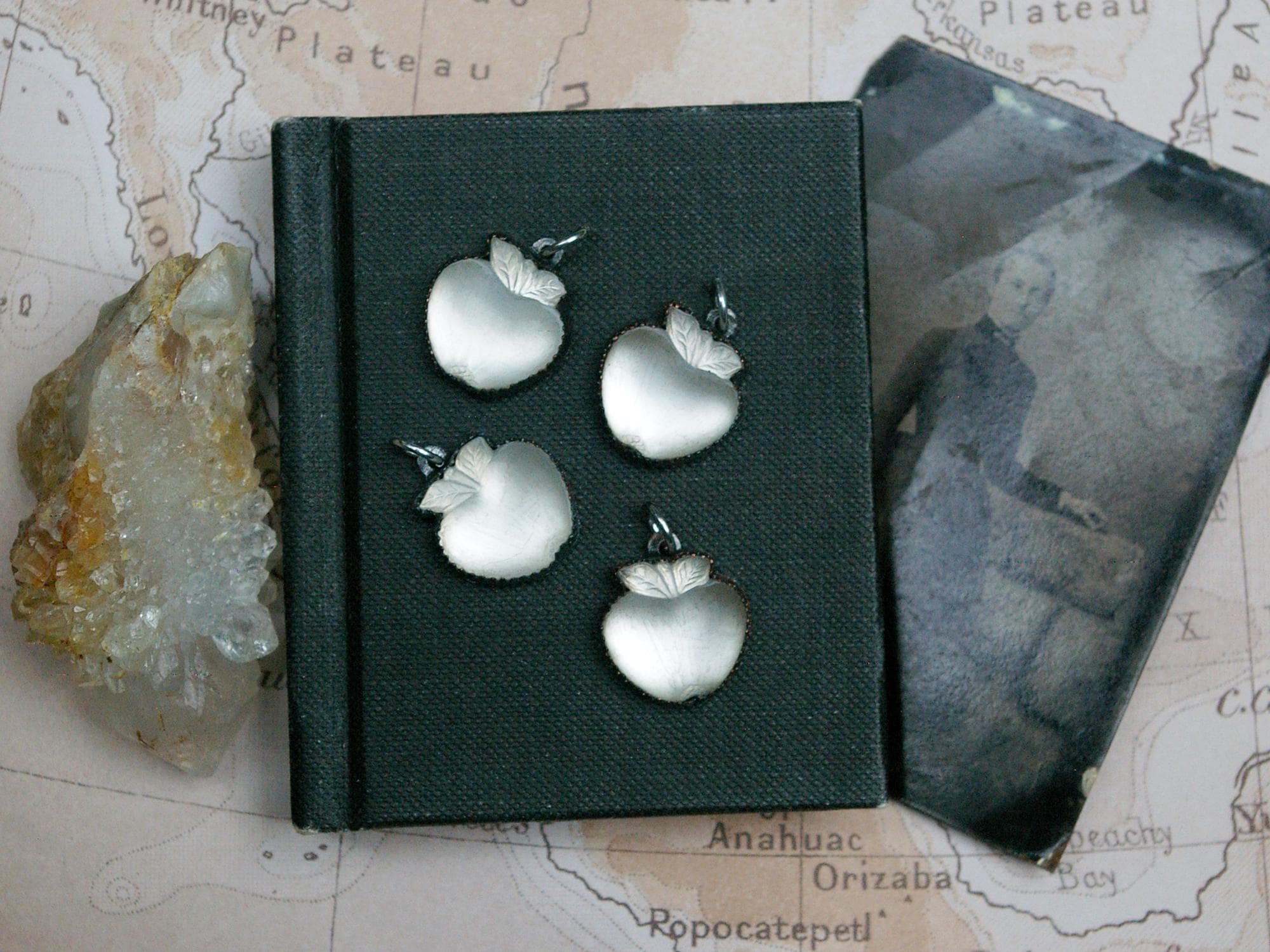 Apple Charms in Glass and Copper