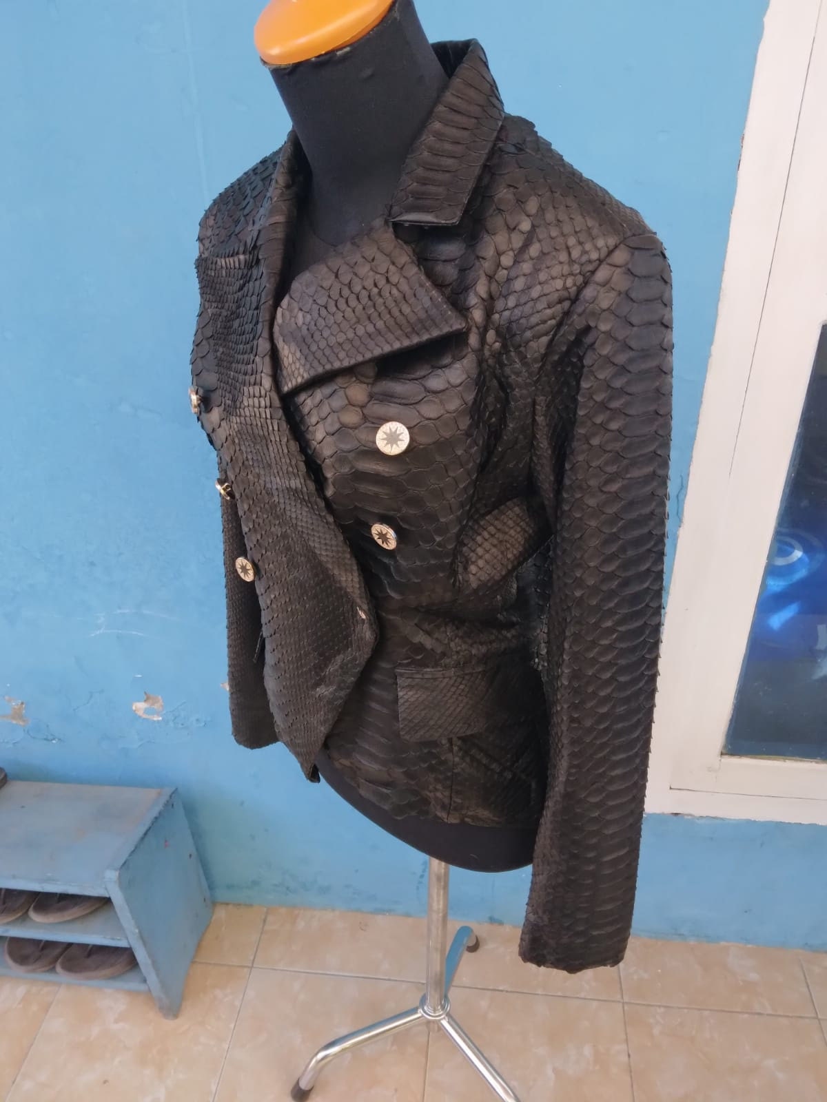 snakeskin blazer