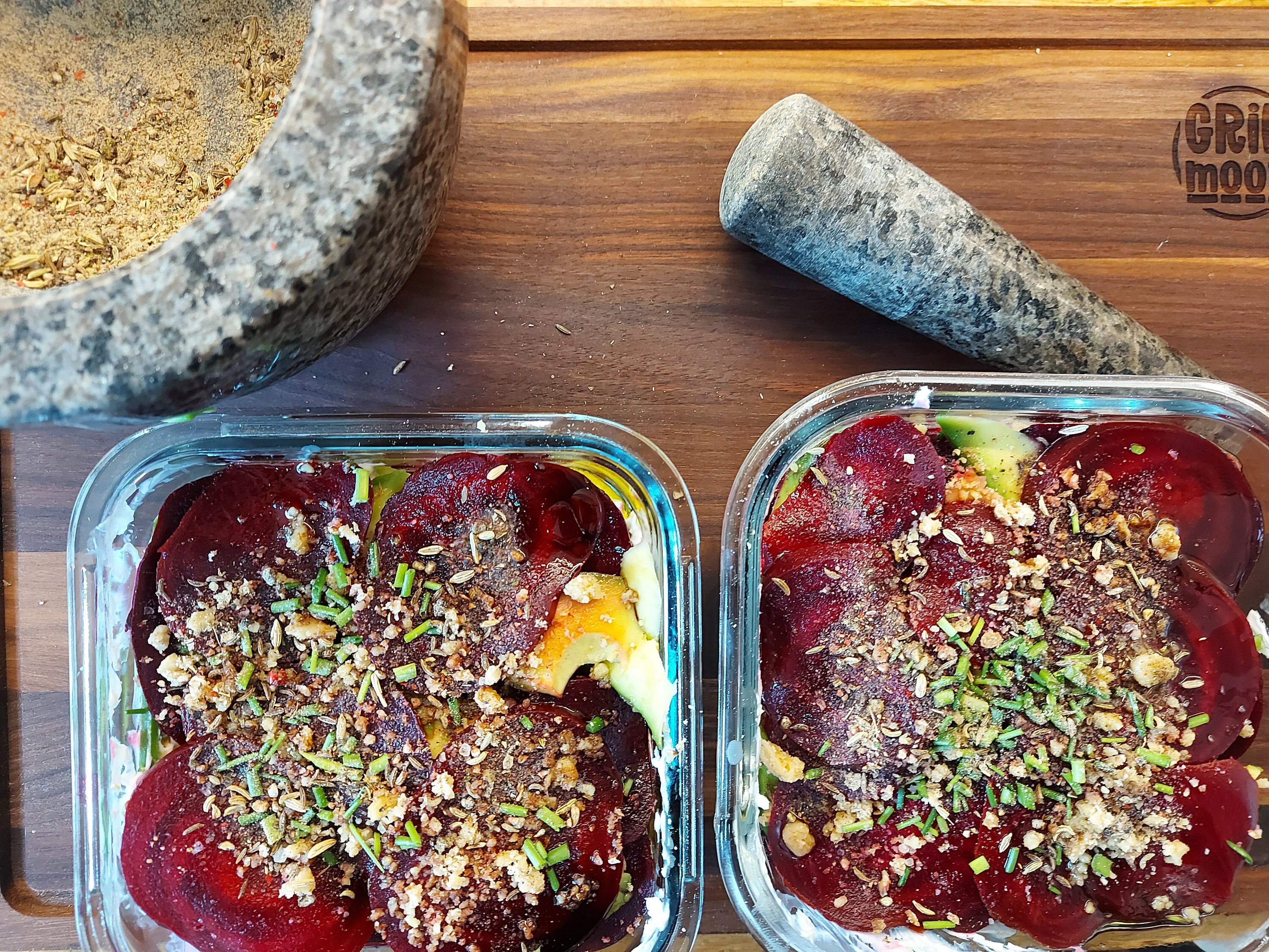 Beetroot and Goat cheese terrine