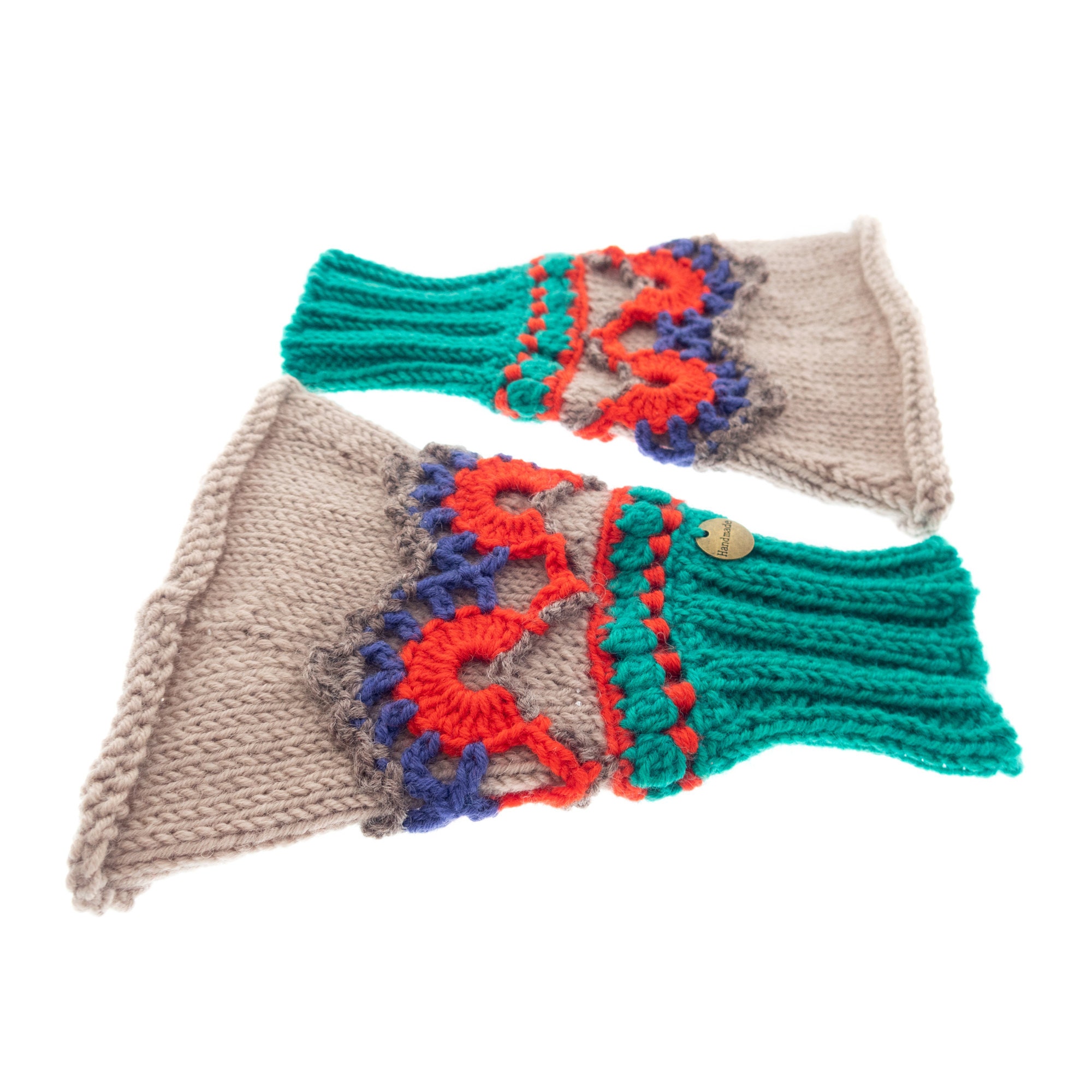 boho fingerless gloves wrist warmers