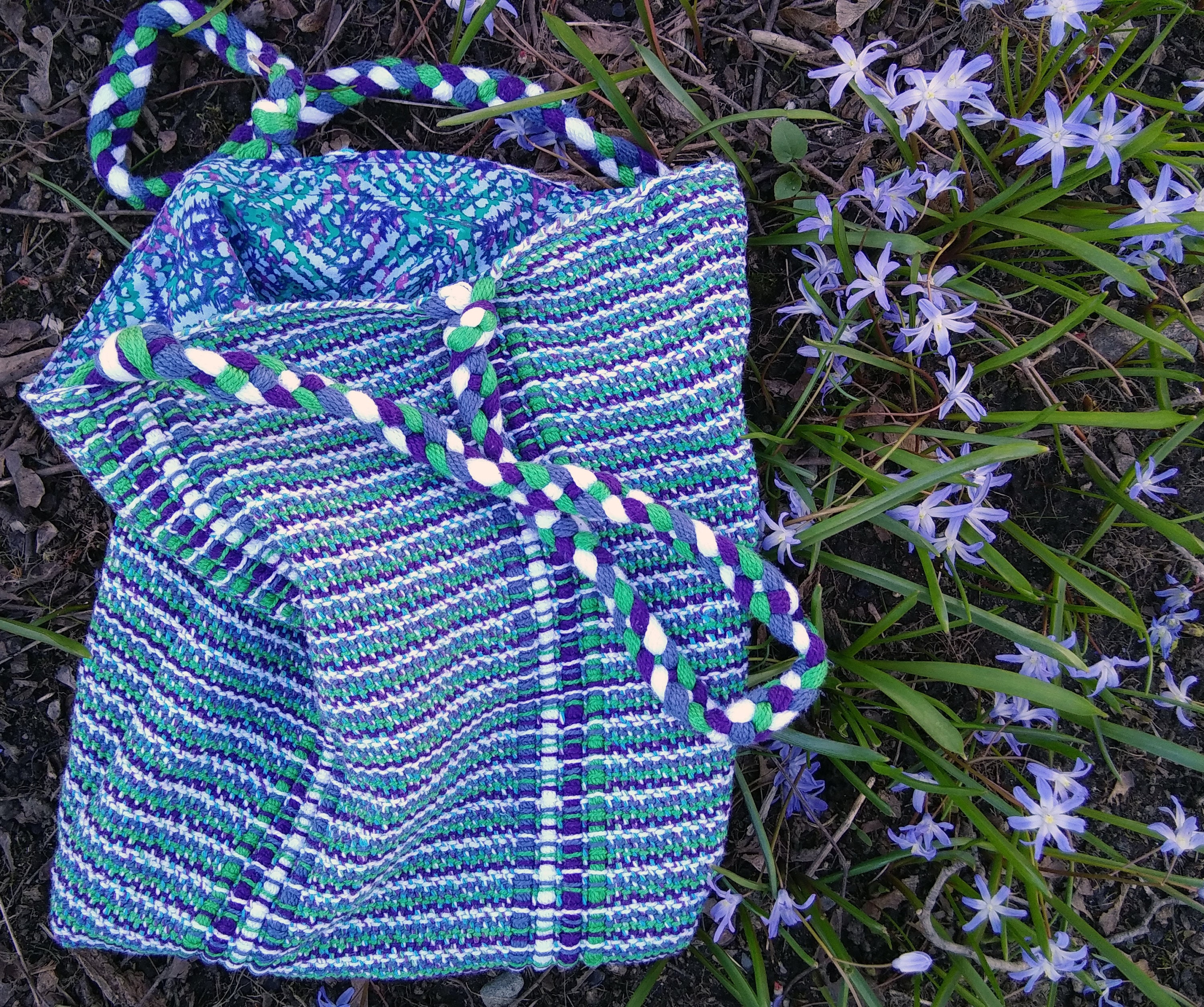 woven bag and squill - kathyzolafiber