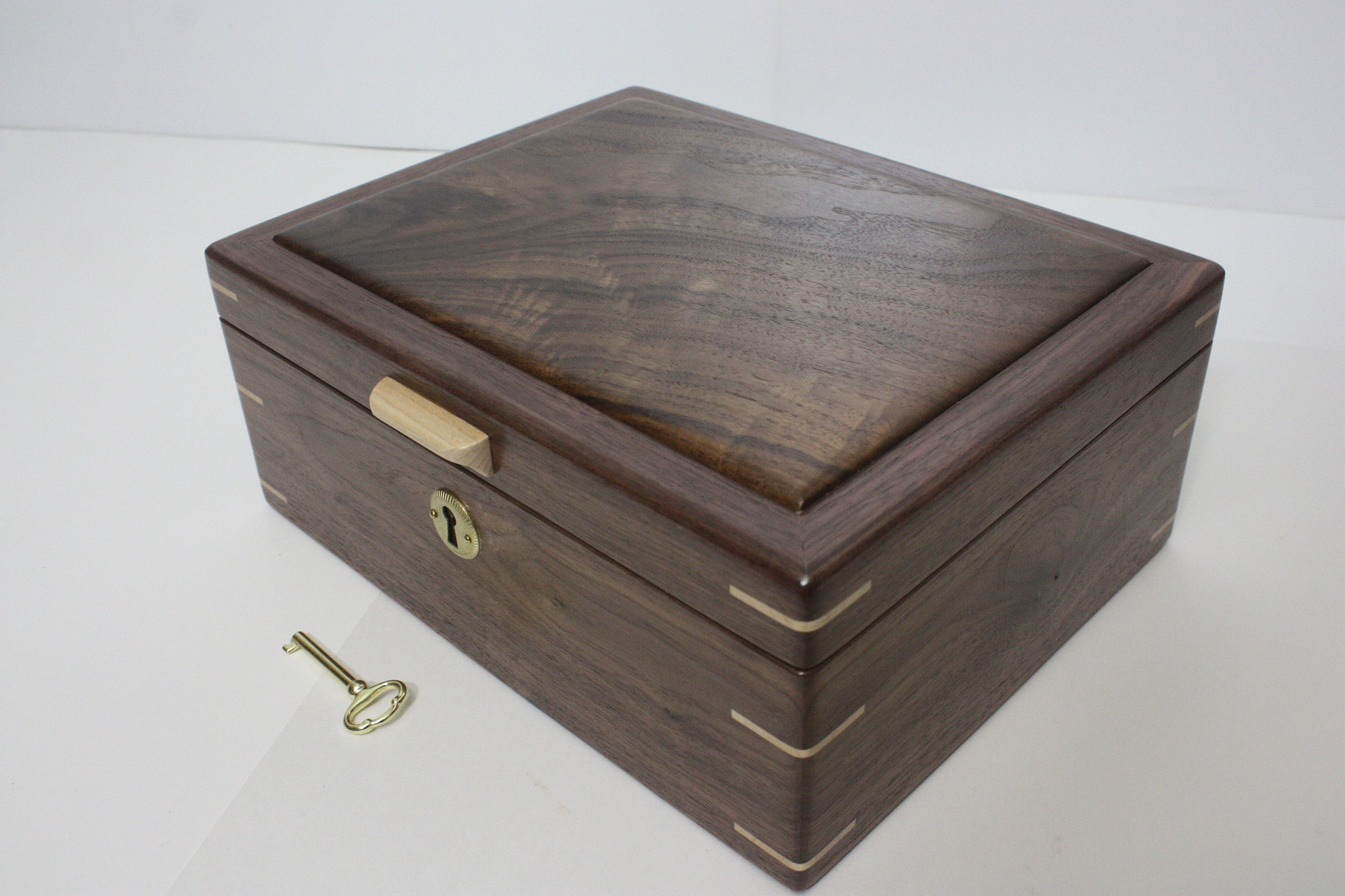 Handmade Locking Walnut Box