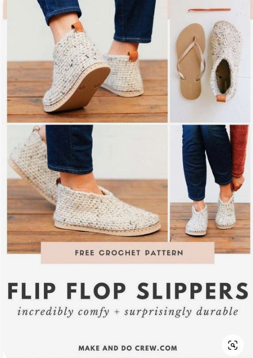 Flip Flop Slippers Crochet Pattern