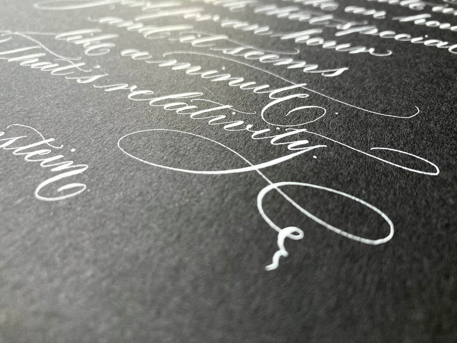 Modern calligraphy artwork UK By Moon And Tide