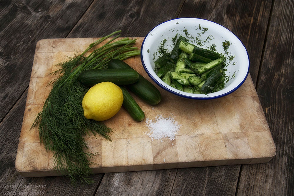 fresh cucumber lemon juice salad