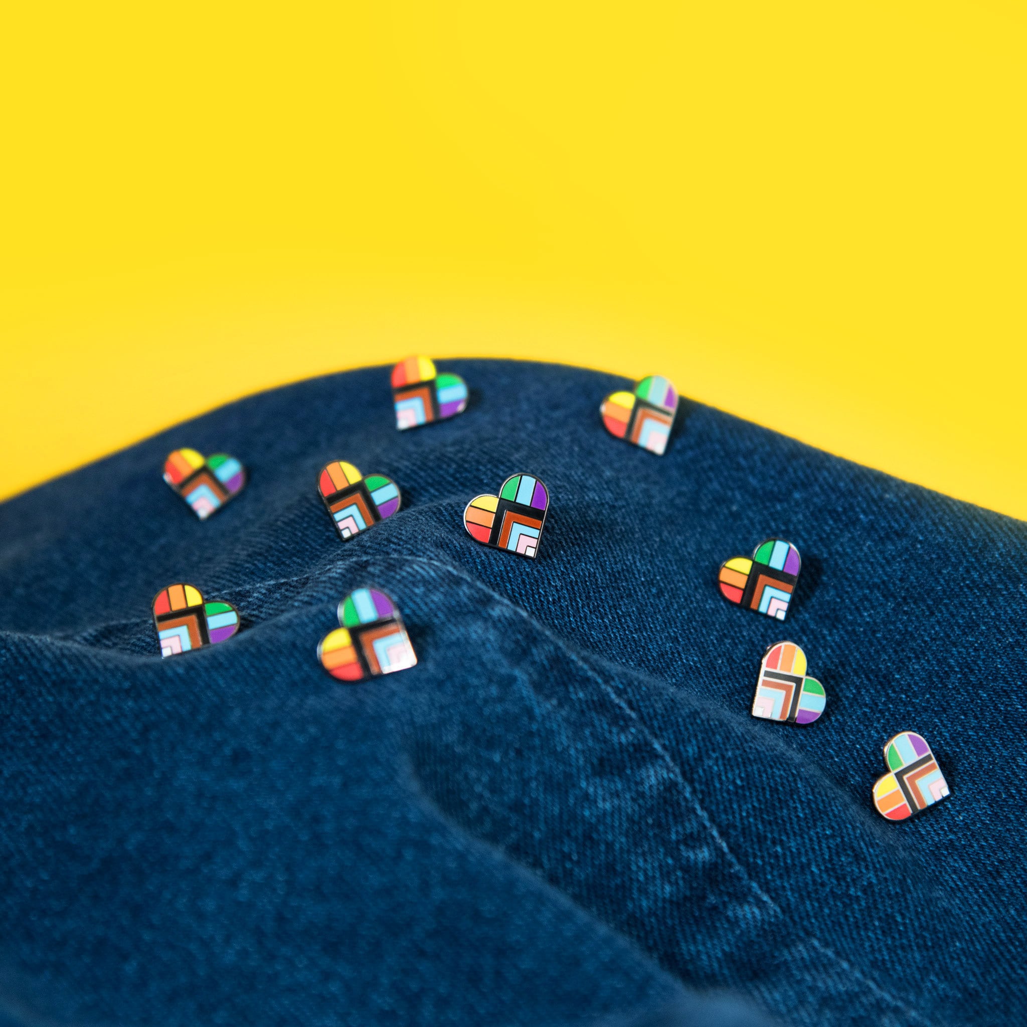 Progress Pride Flag Rainbow Gay Enamel Pin Accessory