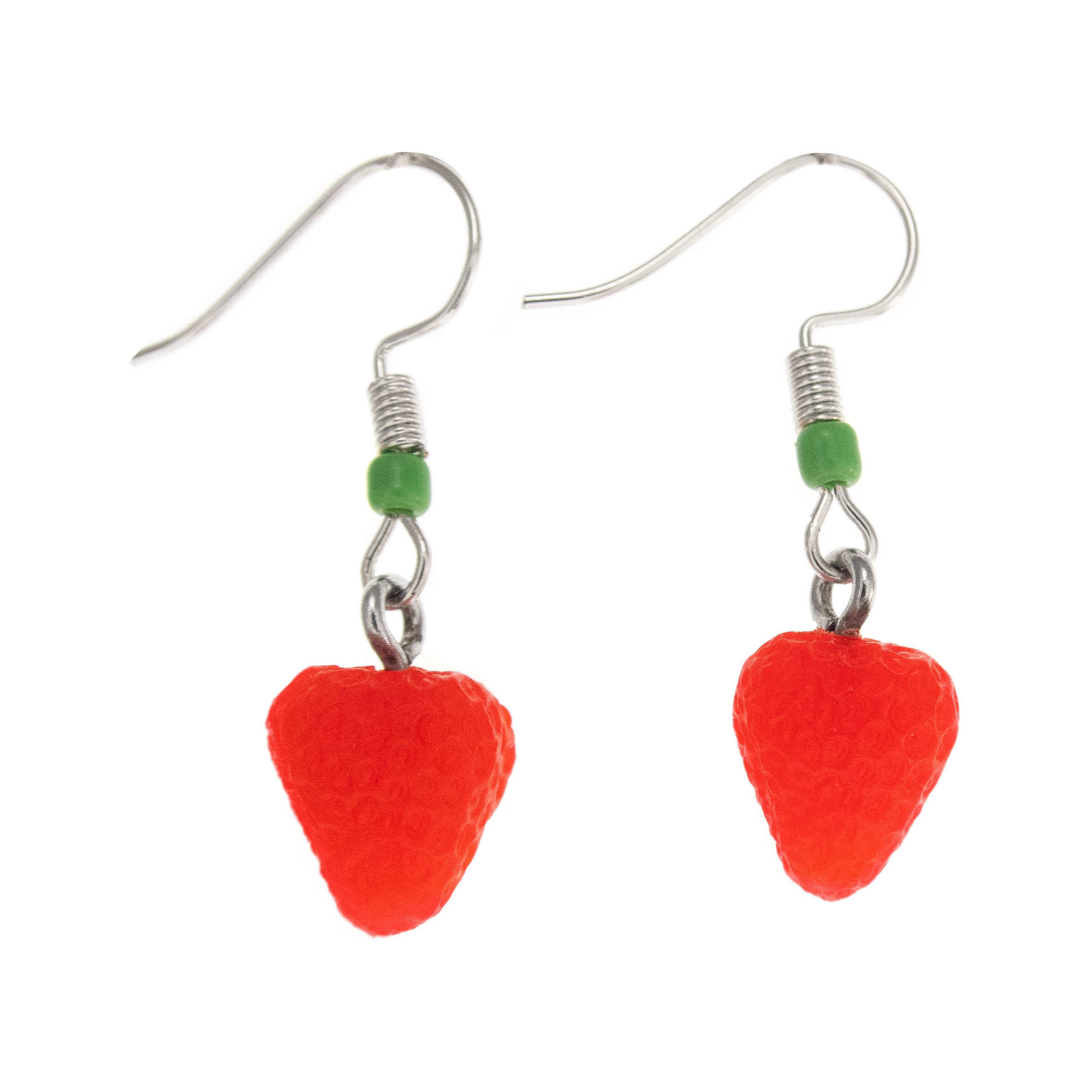 strawberry earrings and necklace
