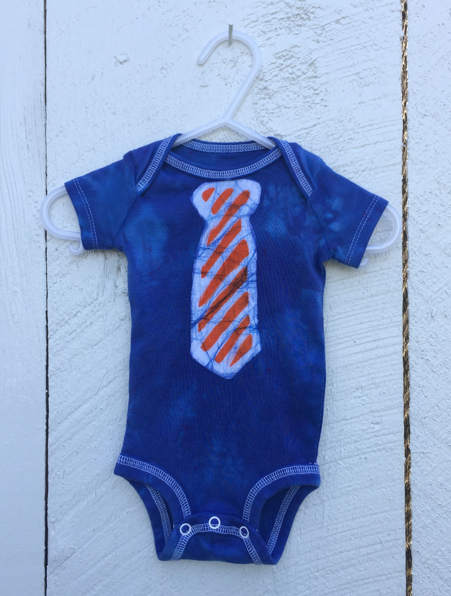 Necktie bodysuit by Peace, Baby! Batiks
