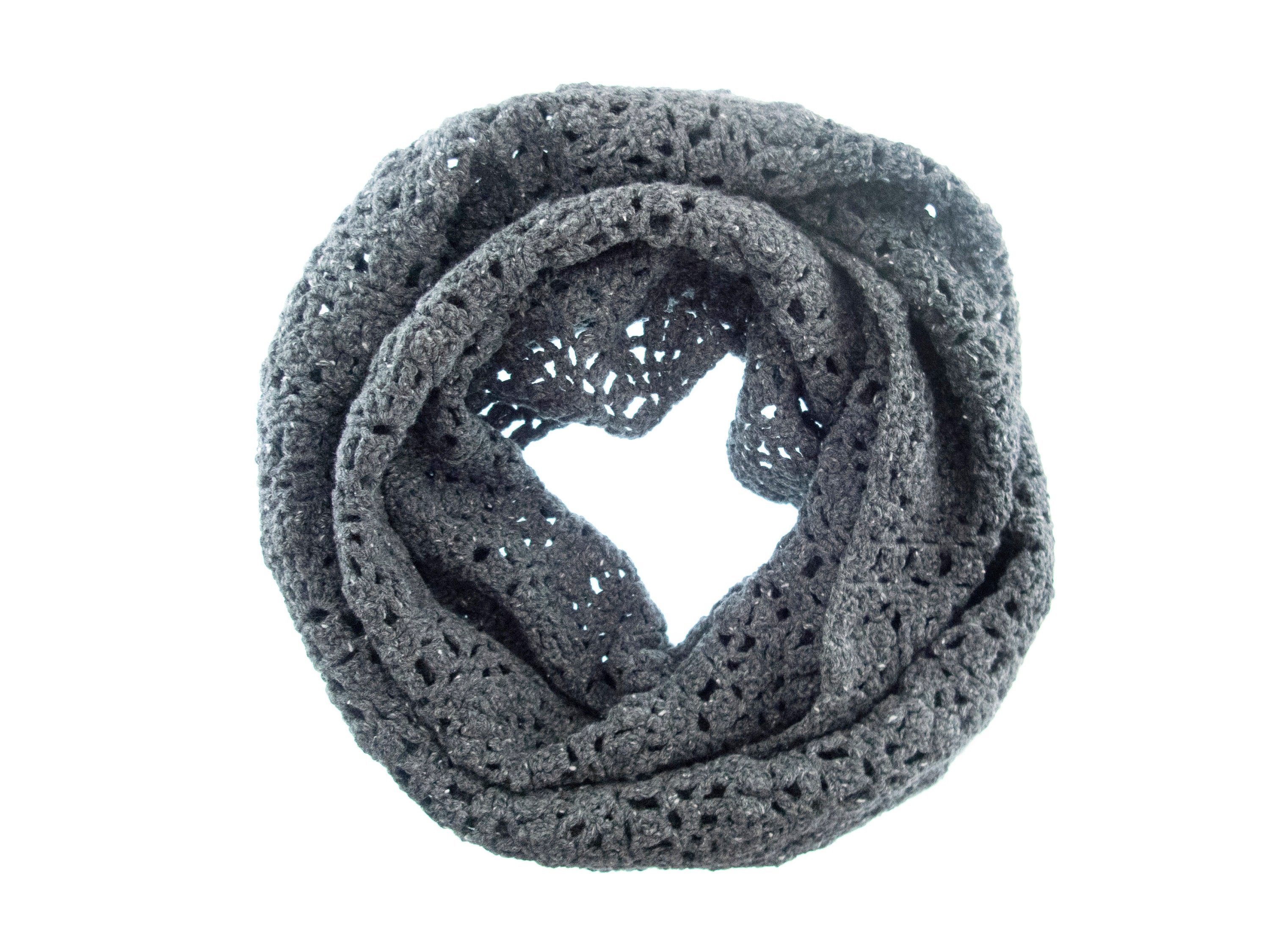 Scarf Knitted for Women grey circle scarf infinity